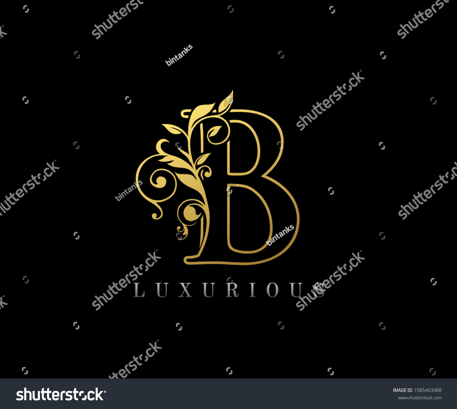 Golden B Luxury Logo Icon Classy Stock Vector (Royalty Free) 1585463488 ...