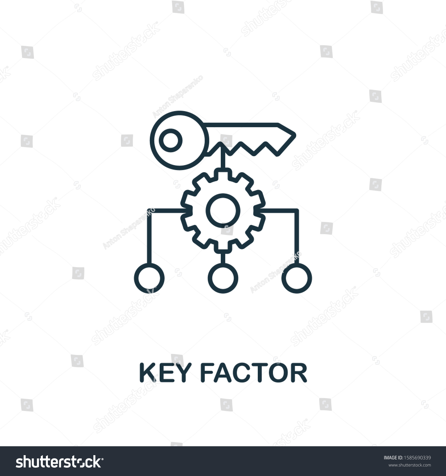 key-factor-icon-line-style-element-stock-vector-royalty-free