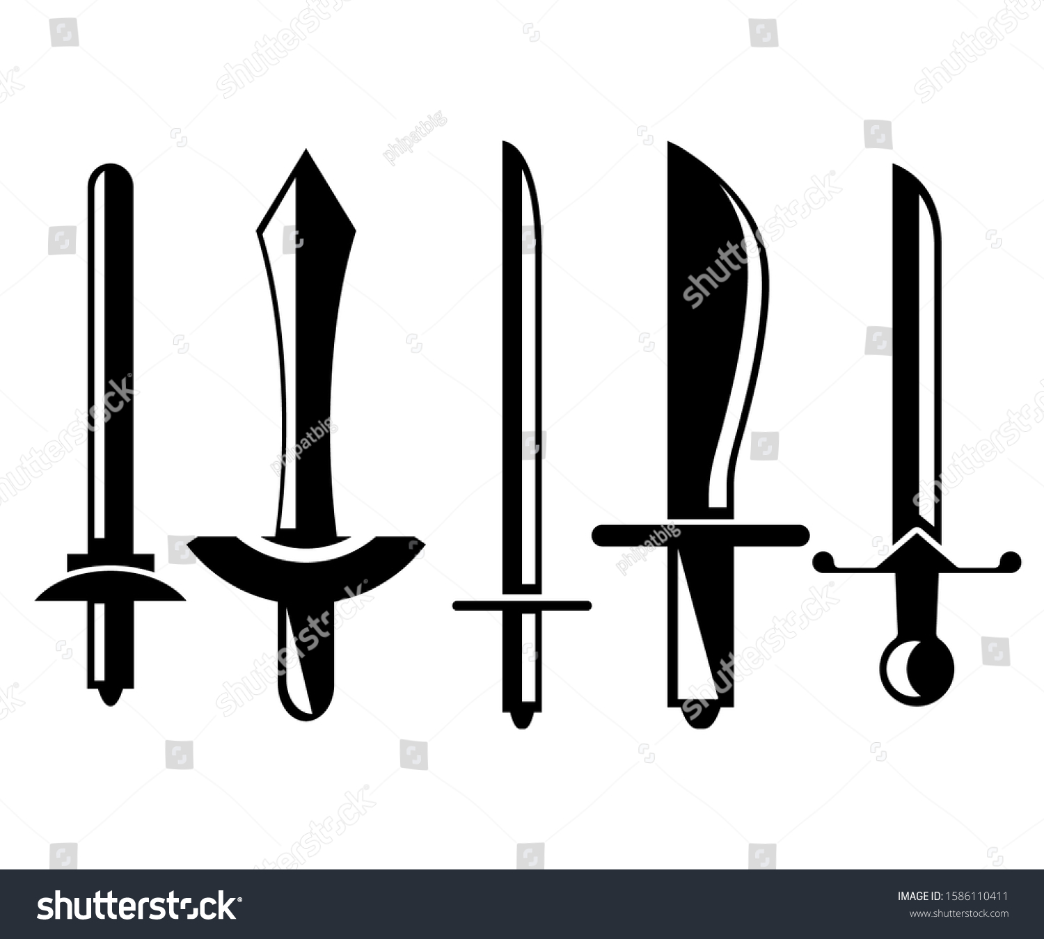 Sword Rapier Vector Illustration Stock Vector (Royalty Free) 1586110411 ...