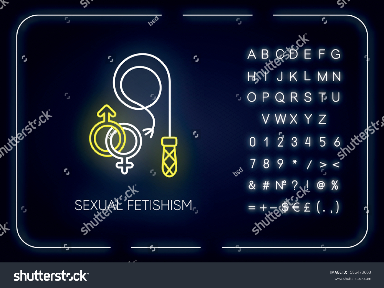 Sexual Fetishism Neon Light Icon Male Stock Vector Royalty Free 1586473603 Shutterstock 8632
