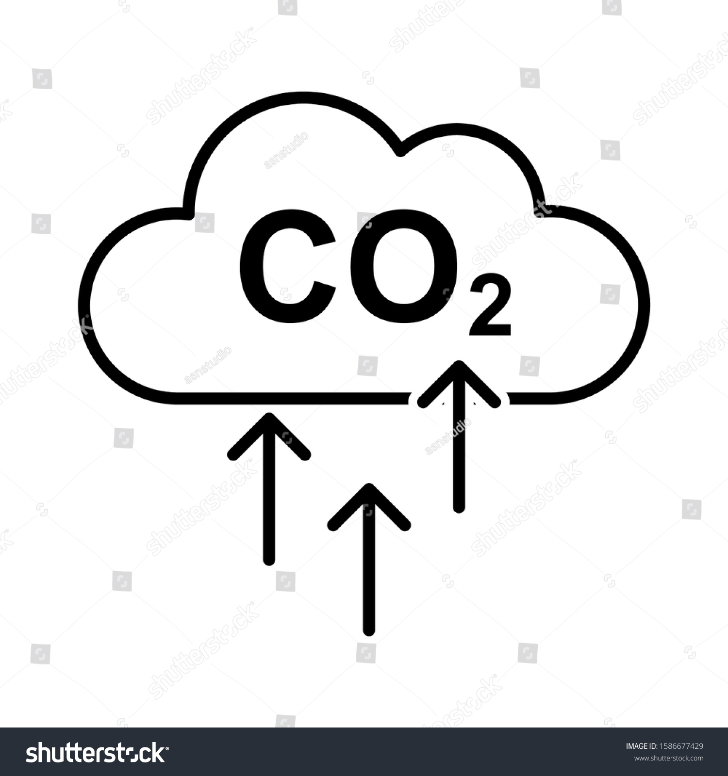 Carbon Emissions Reduction Icon Design Carbon Stock Vector (Royalty ...