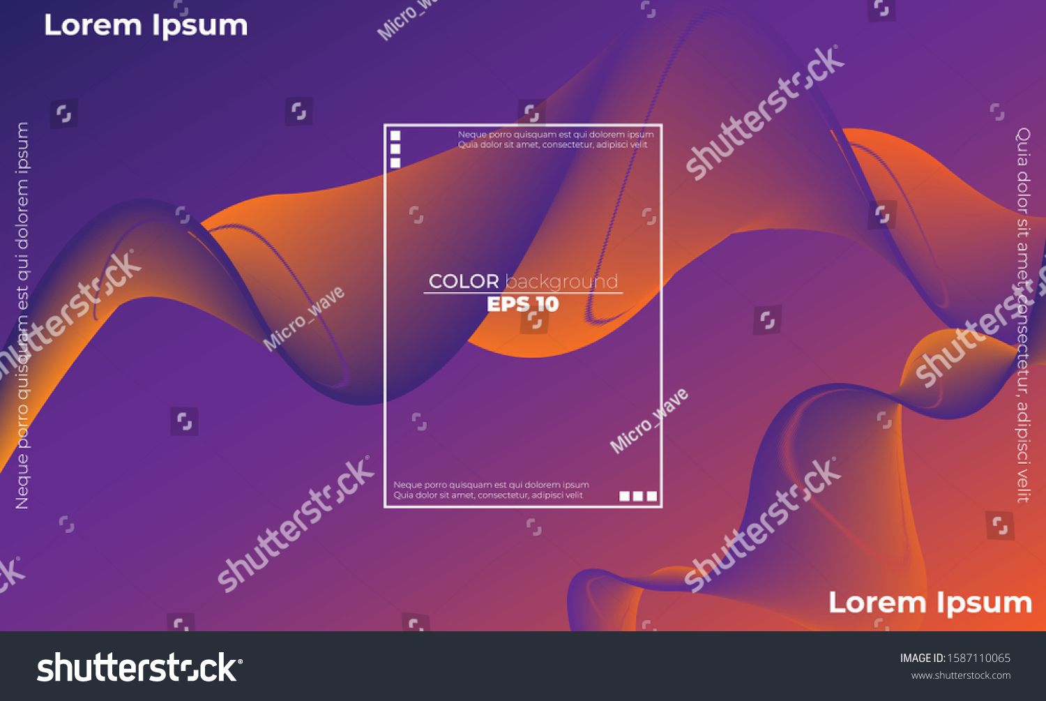 Abstract Smooth Color Wave Vector Curve Stock Vector Royalty Free