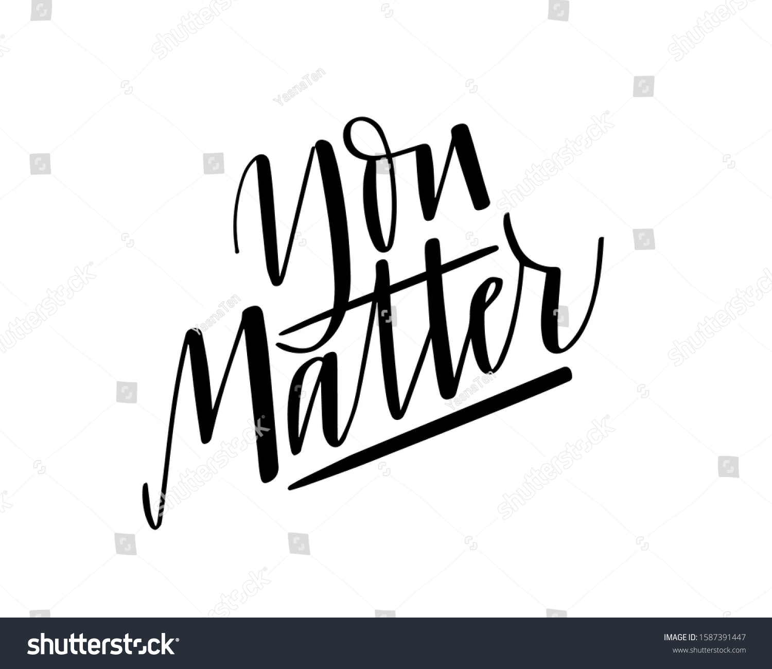 You Matter Vector Inspirational Quote Design Stock Vector (Royalty Free