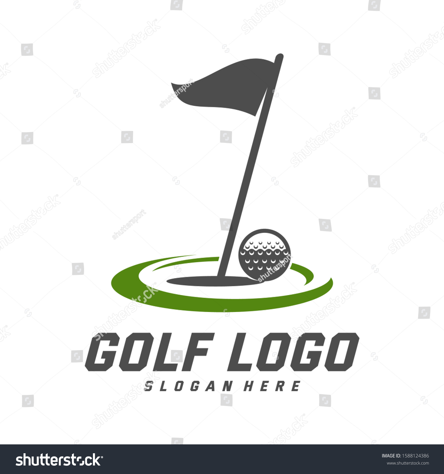 Golf Logo Design Vector Template Vector Stock Vector (Royalty Free ...