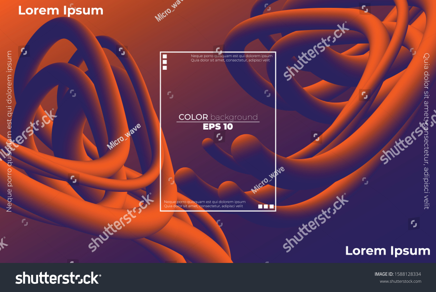 Abstract Smooth Color Wave Vector Curve Stock Vector Royalty Free