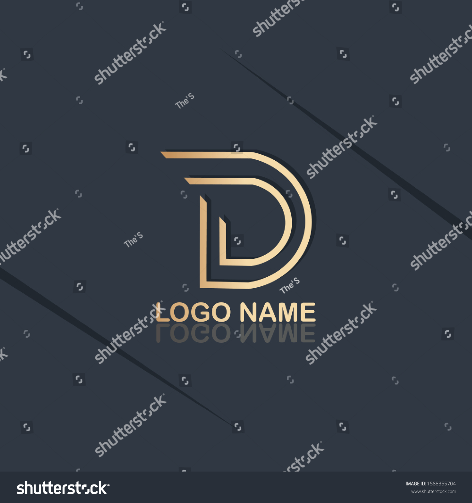 Letter D Gold Premium Logo Vector Stock Vector (Royalty Free ...