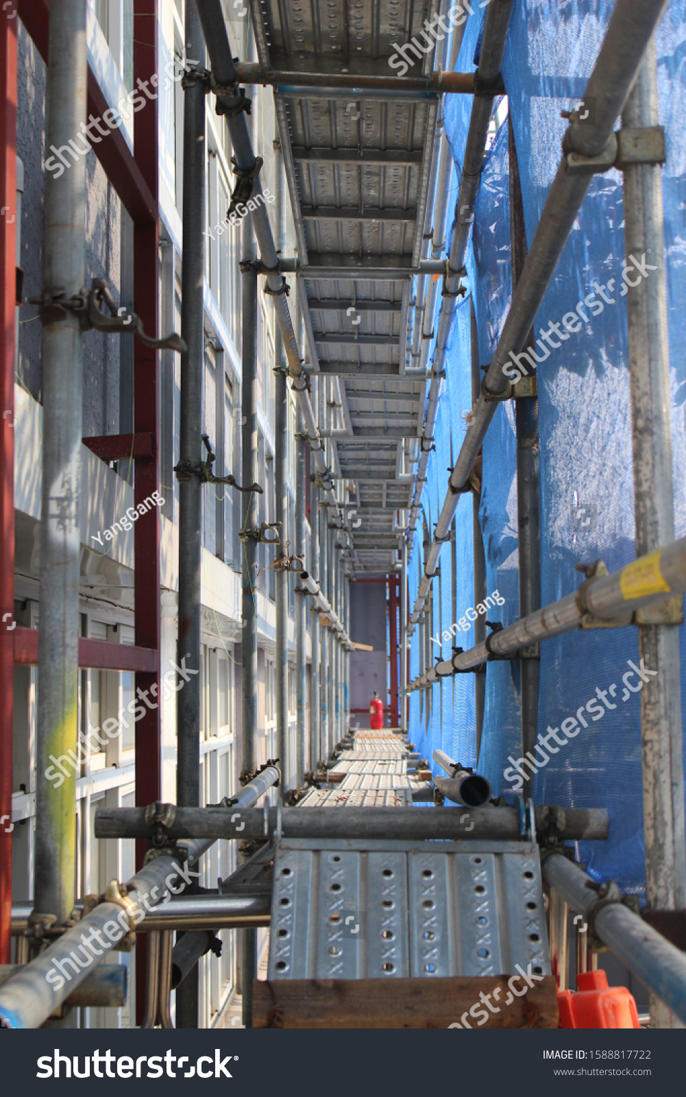 Fire Extinguishers New Building Sites Stock Photo 1588817722 | Shutterstock