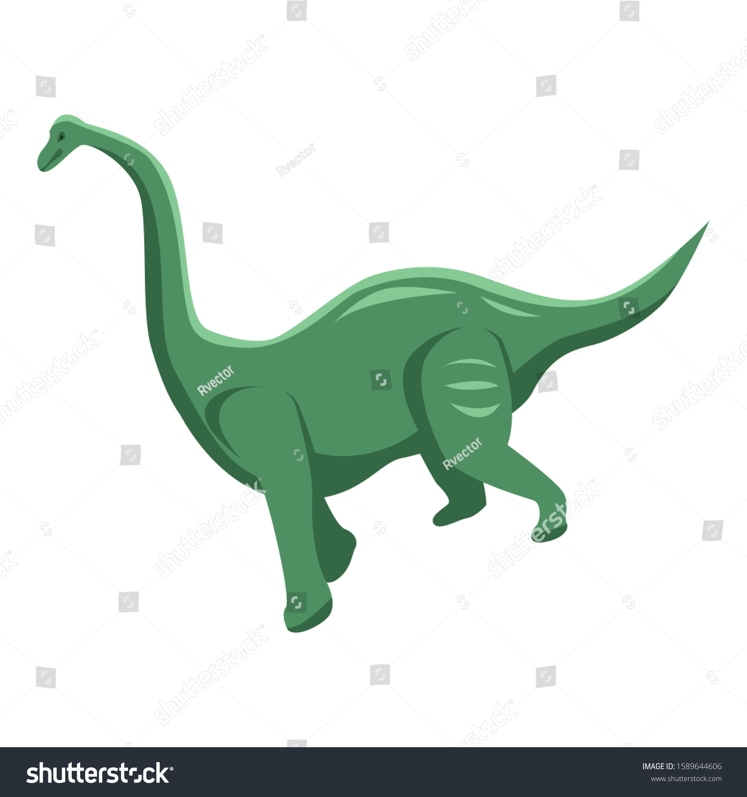 Green Dinosaur Icon Isometric Green Dinosaur Stock Vector (Royalty Free ...