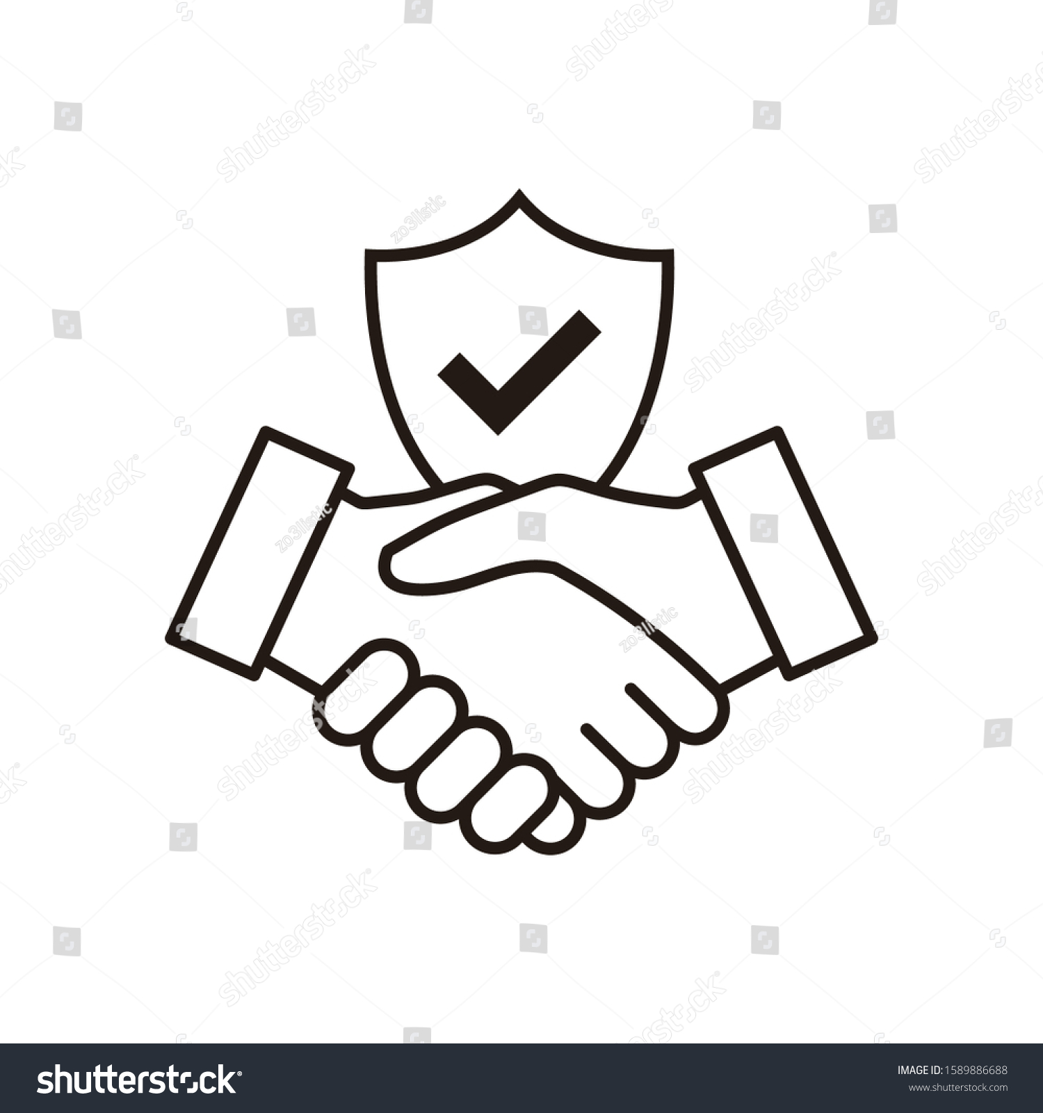 Trust Icon Vector Handshake Icon Partnership Stock Vector (Royalty Free ...