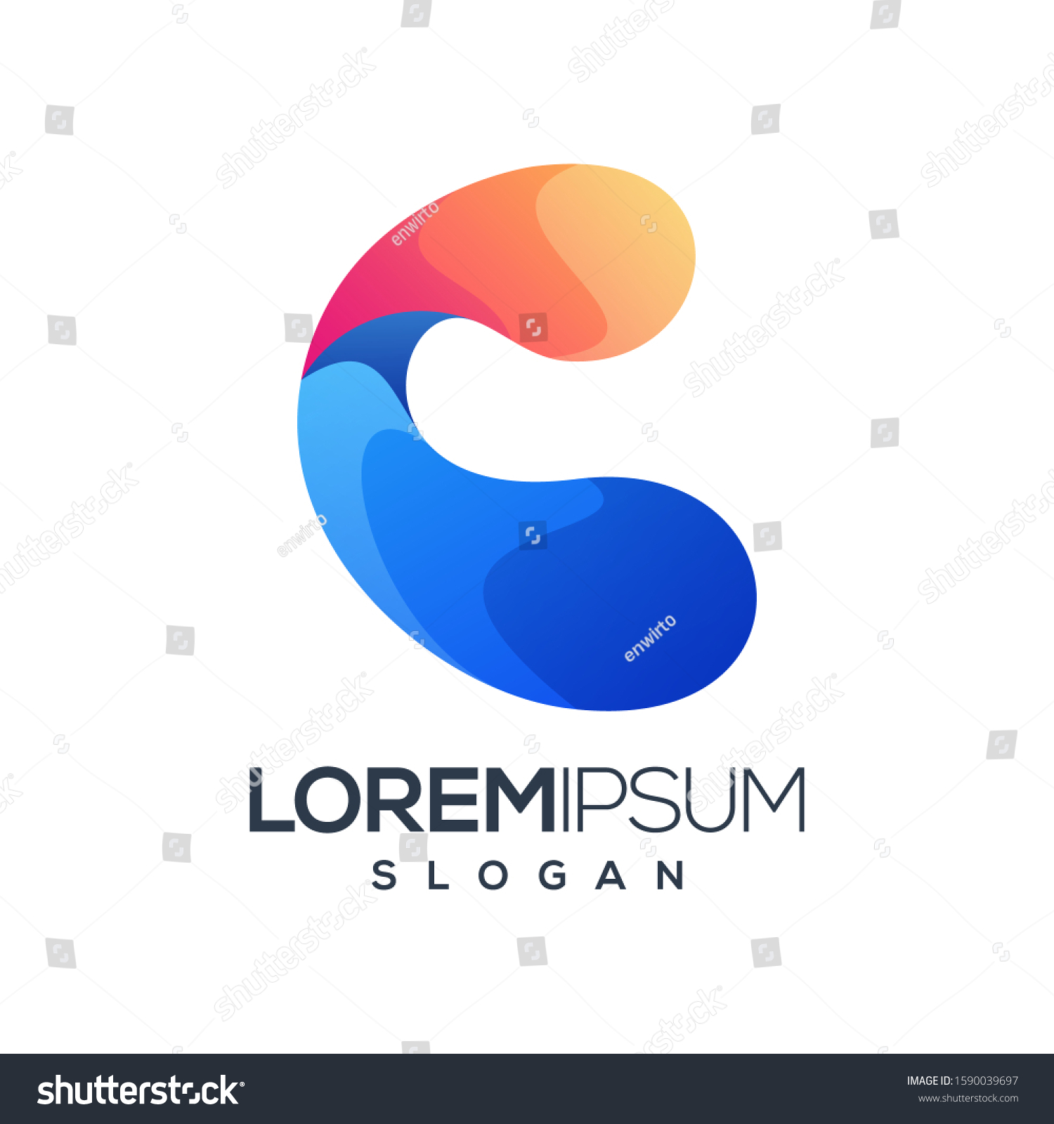 Letter C Inspiration Gradient Color Logo Stock Vector (Royalty Free ...