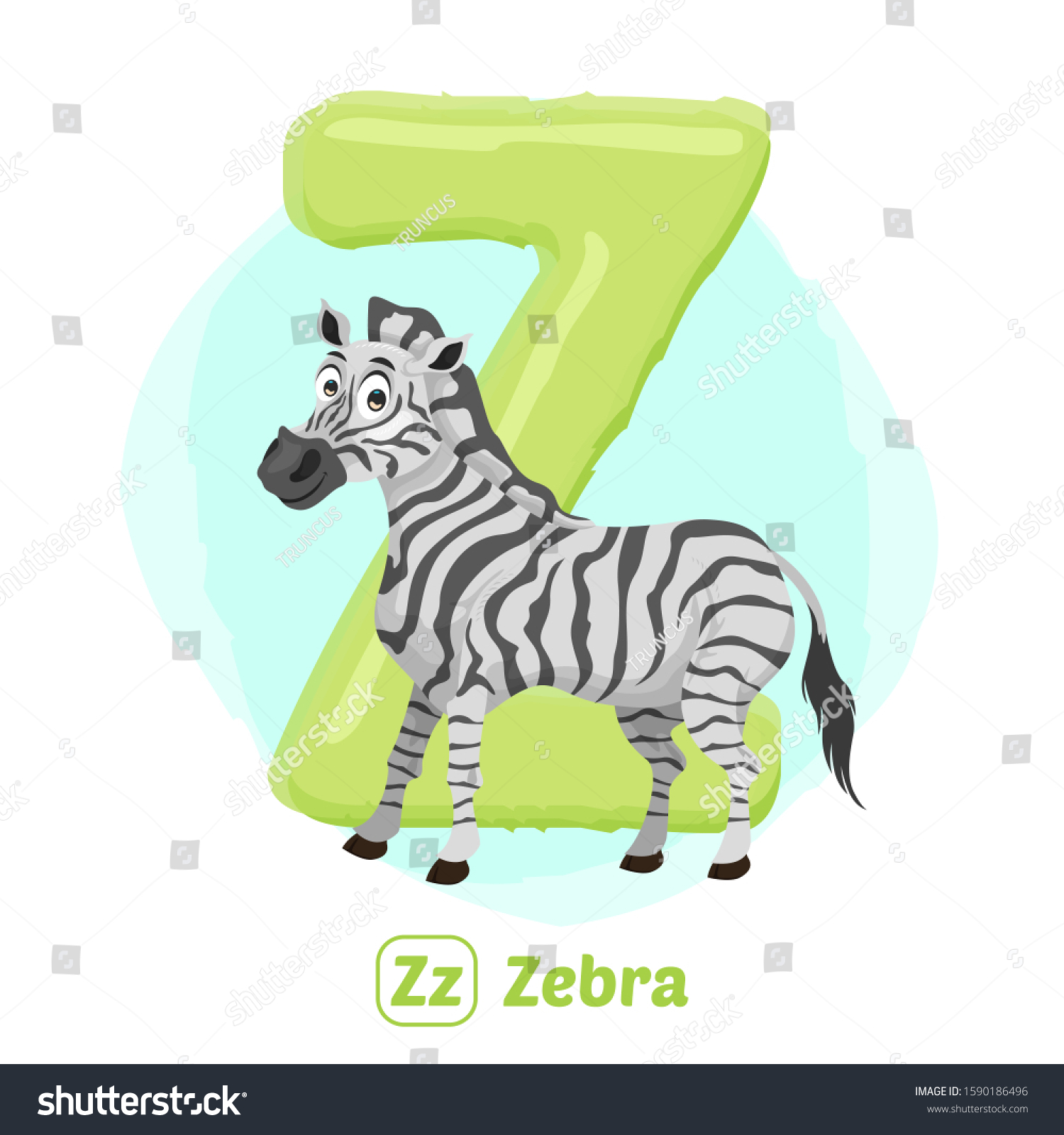 Stock Vector Z Zebra Alphabet Animal Stock Vector (Royalty Free ...