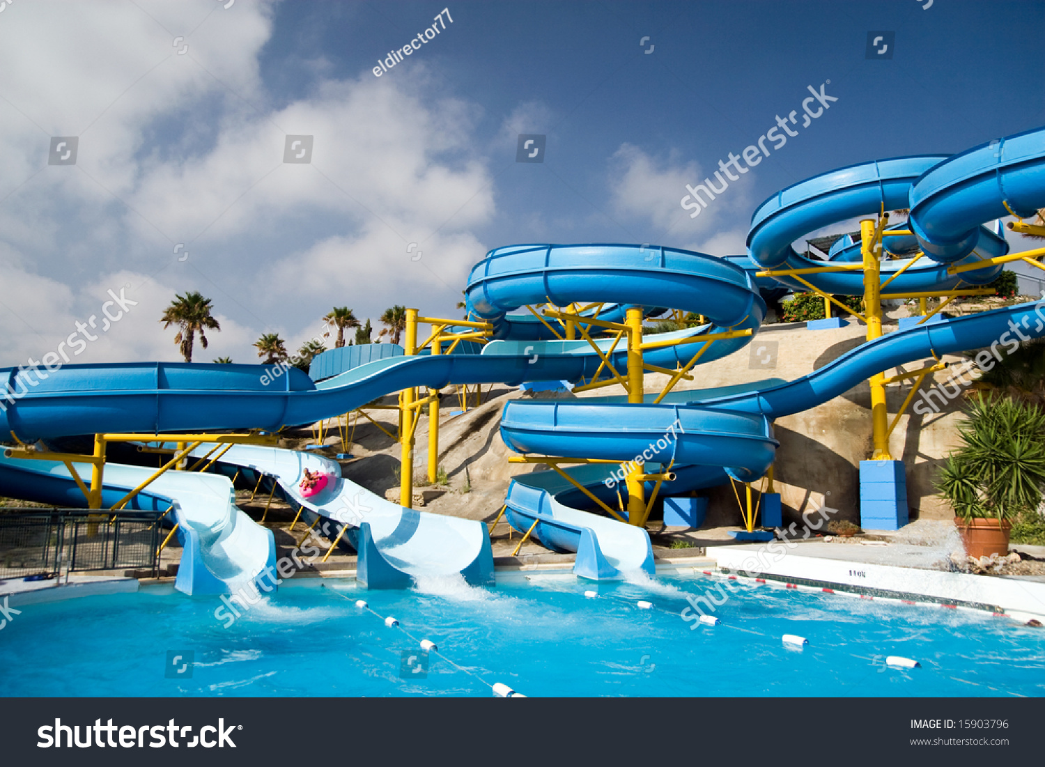 Grand Slide Water Park Stock Photo 15903796 