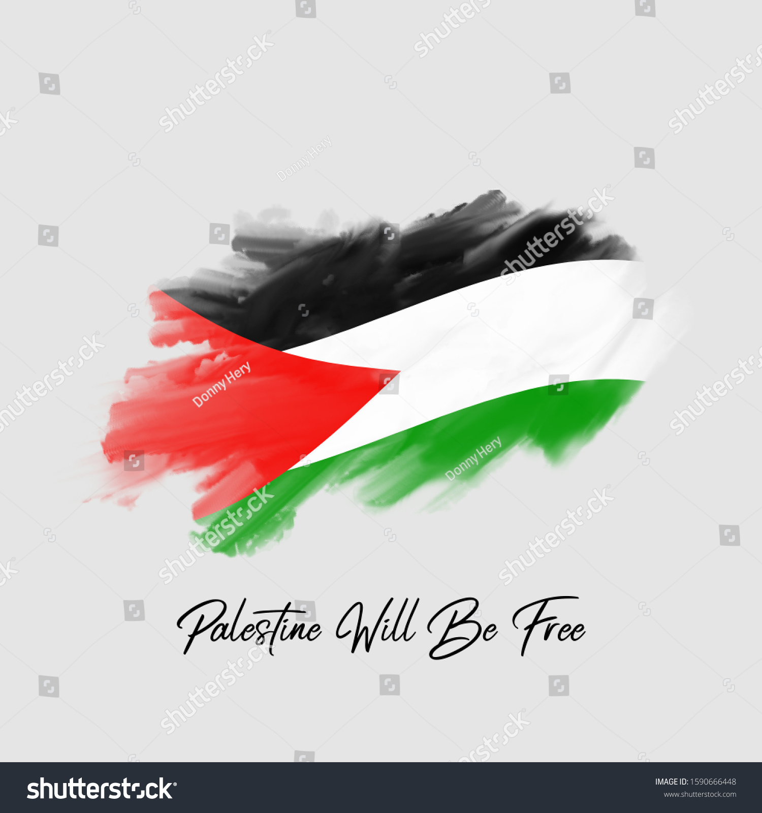 Palestine Flag On Gray Background Flag Stock Illustration 1590666448 ...