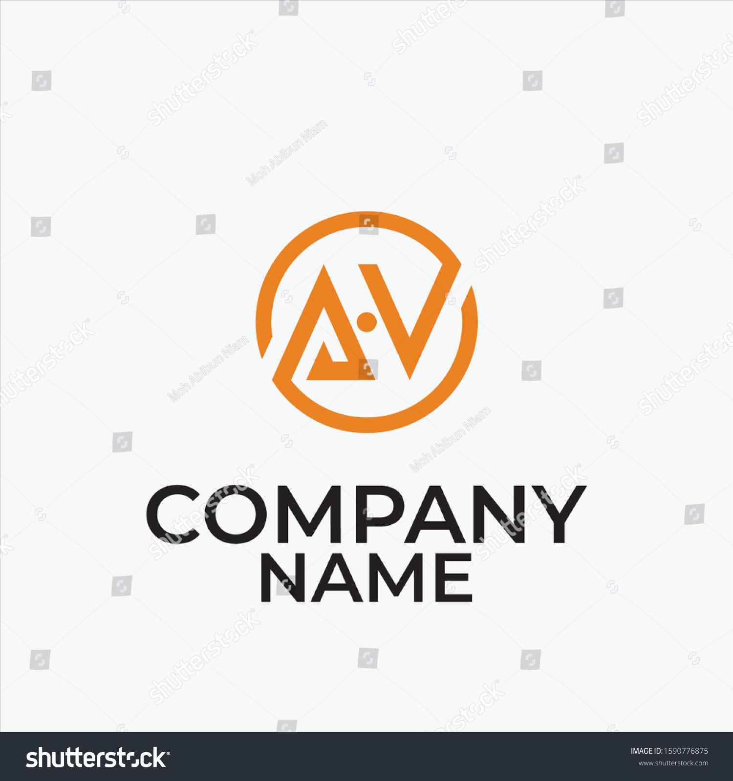 Awesome Logo Av Circel Your Company Stock Vector (Royalty Free ...