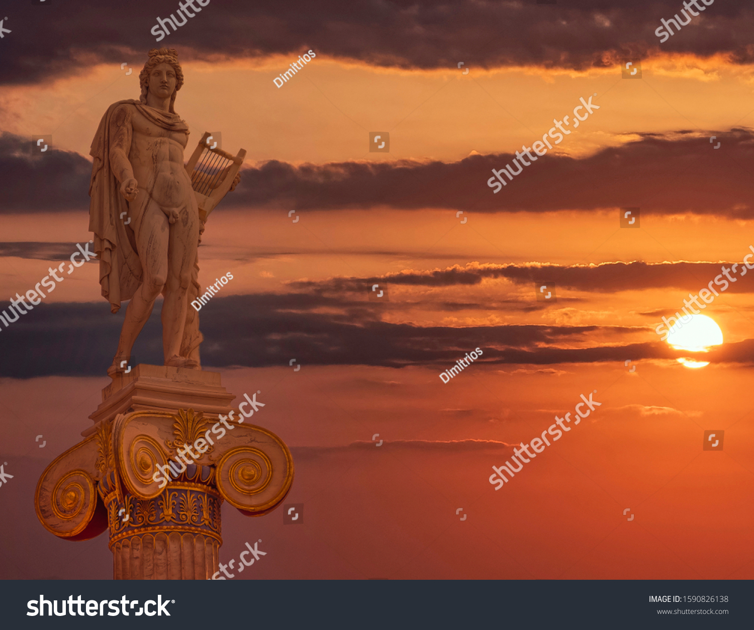 Apollo Statue Ancient Greek God Poetry Stock Photo Shutterstock