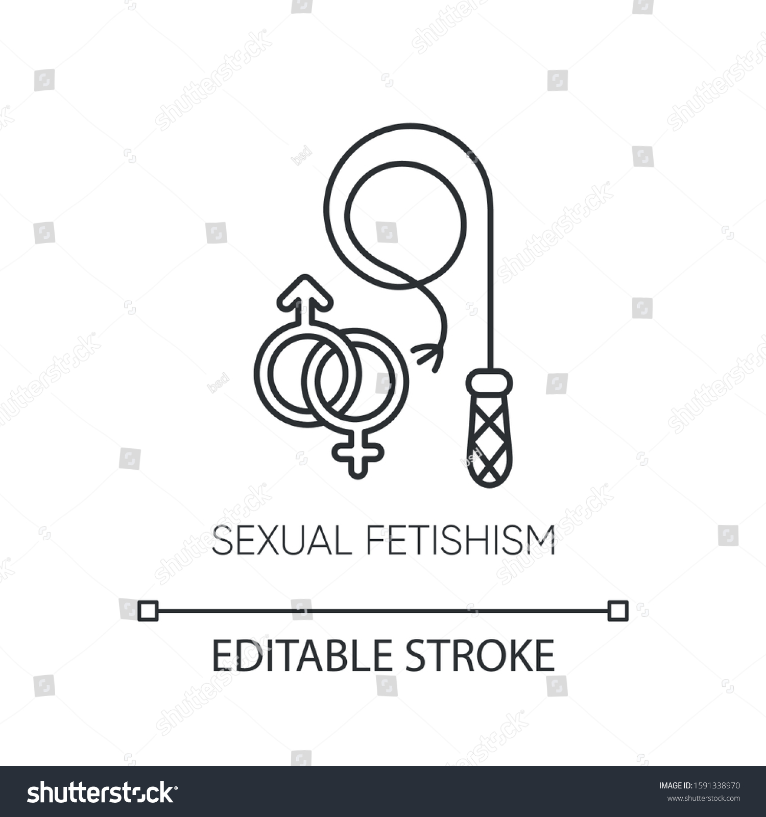Sexual Fetishism Linear Icon Erotic Play Stock Vector Royalty Free 1591338970 Shutterstock 6727