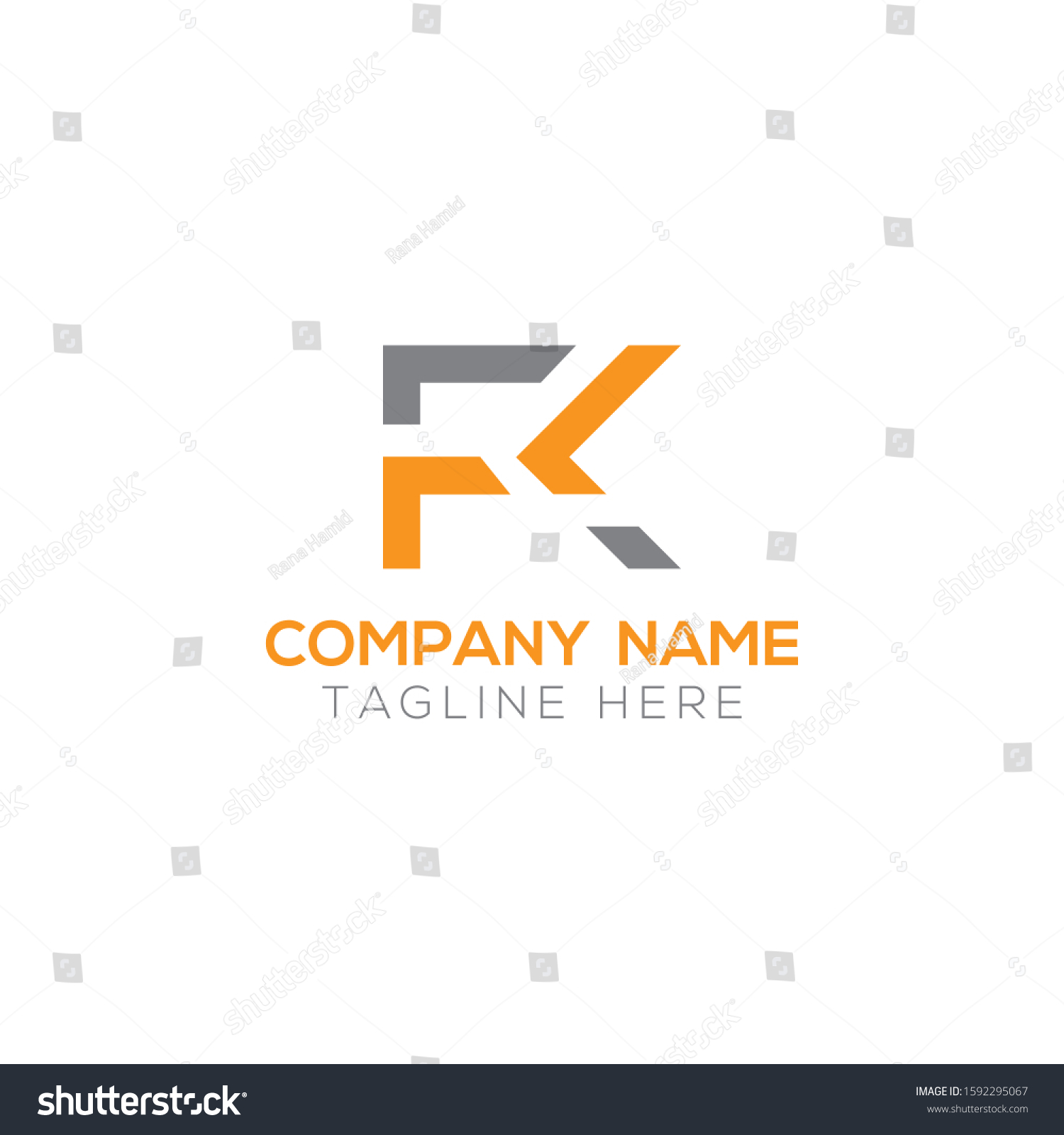 Fk Letter Logo Modern Business Vector Stock Vector (Royalty Free ...