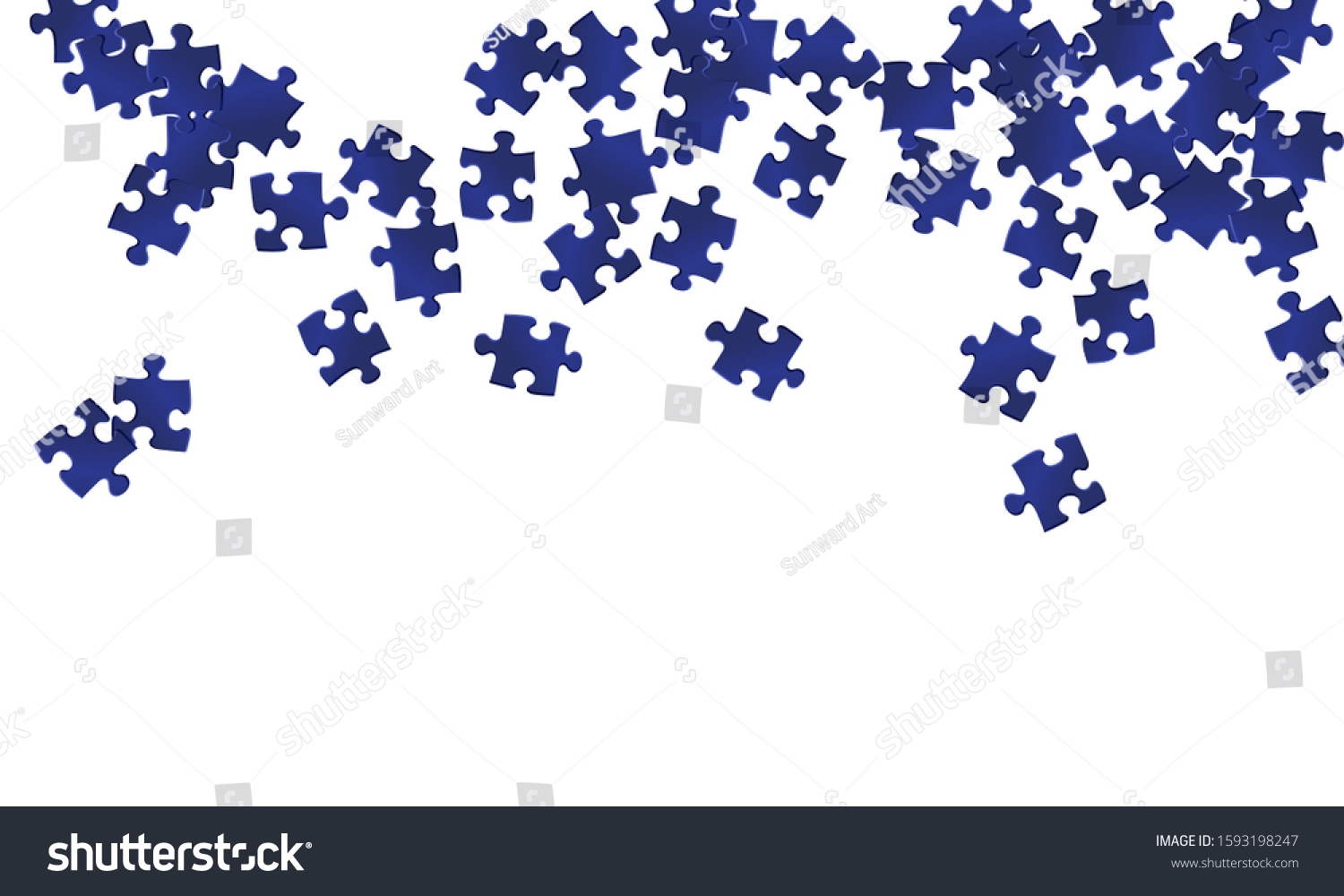 Business Conundrum Jigsaw Puzzle Dark Blue Stock Vector (Royalty Free ...