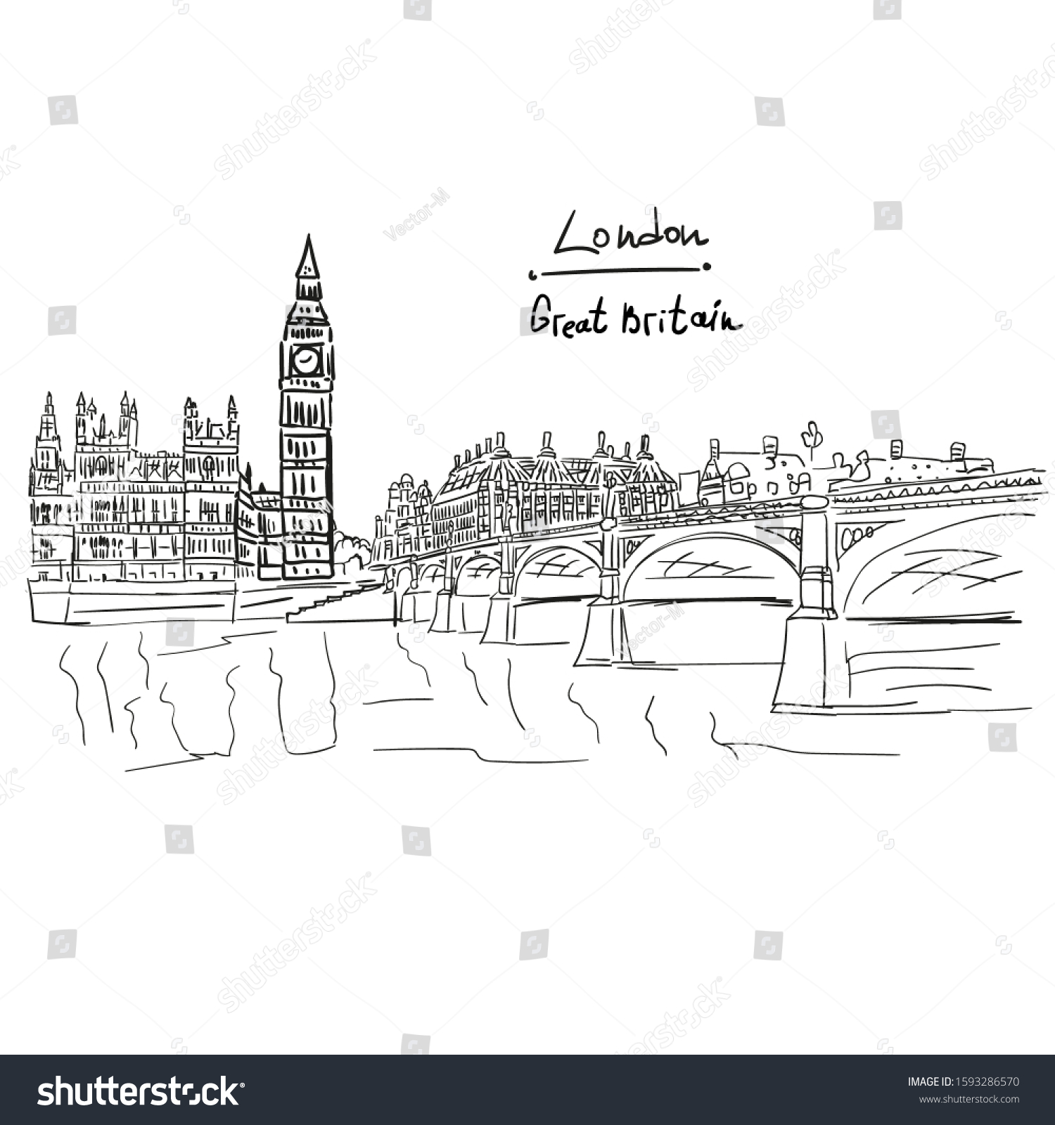 Big Ben London Vector Illustration Stock Vector (Royalty Free ...