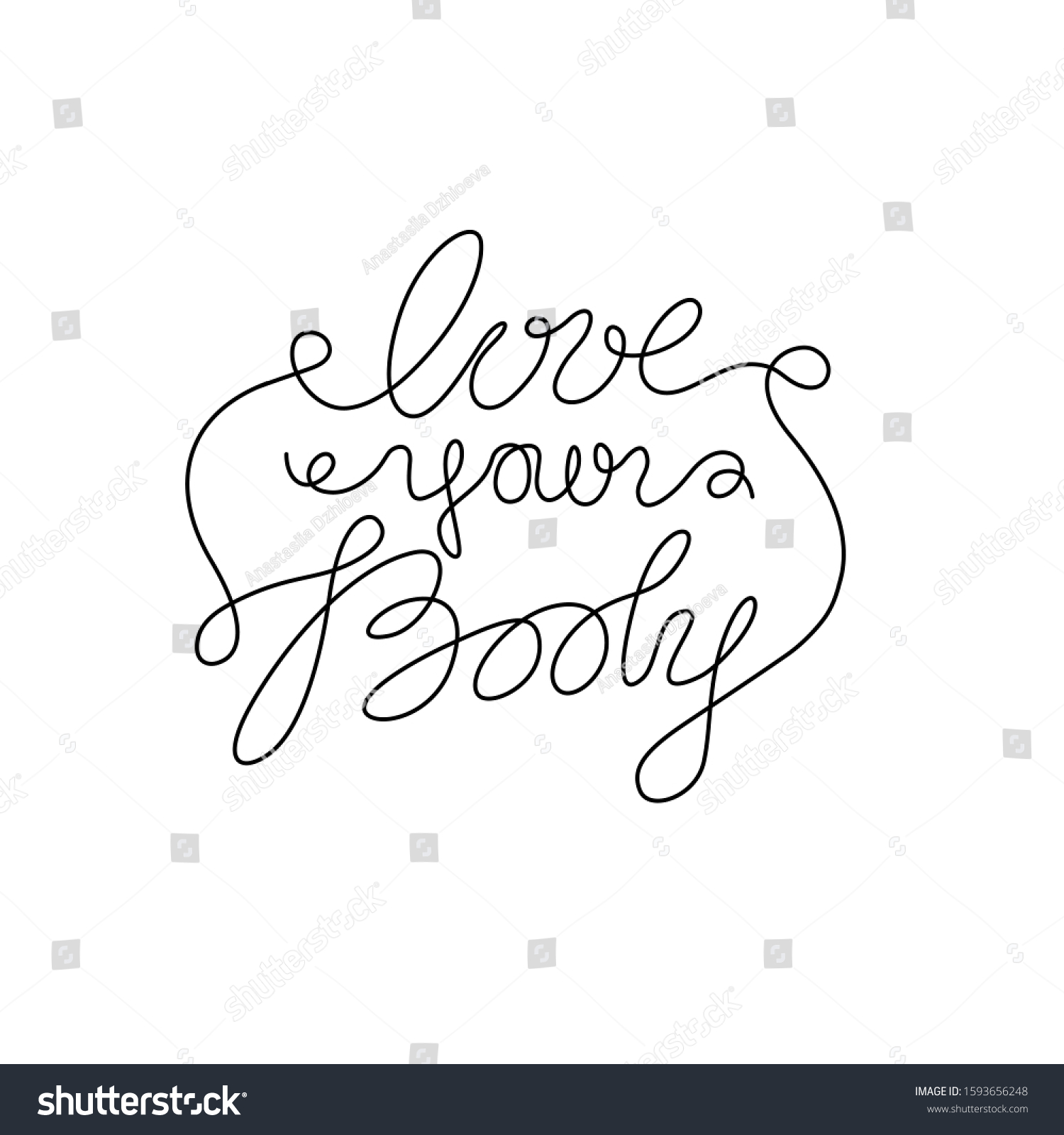 Love Your Body Emblem Logo Design Stock Vector (Royalty Free ...