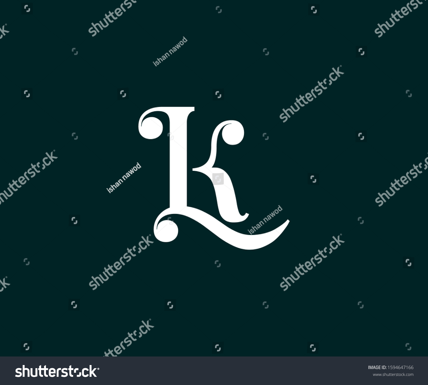 Lk Kl L K K L Stock Vector (Royalty Free) 1594647166 | Shutterstock