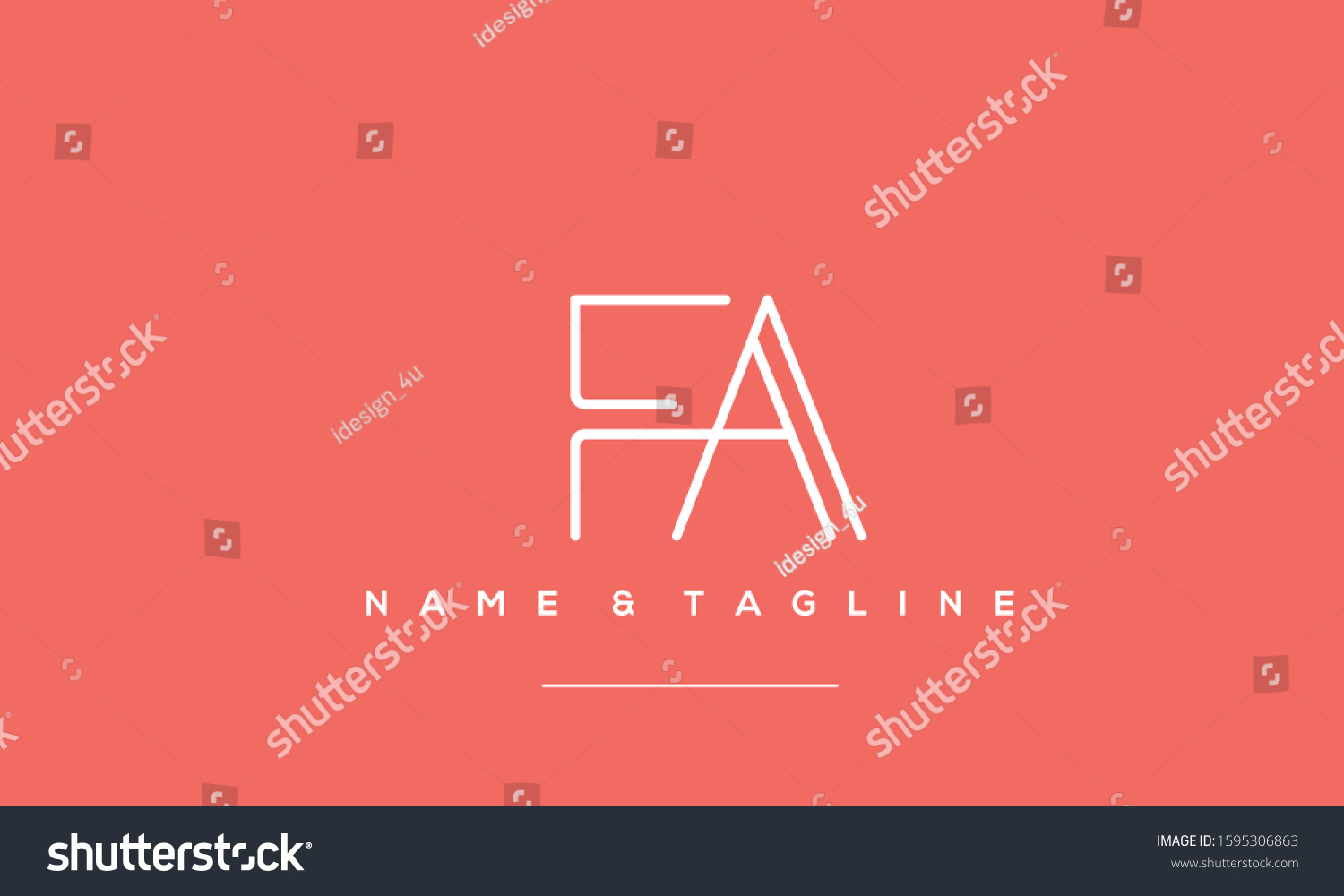 Alphabet Letters Monogram Logo Icon Fafaa Stock Vector Royalty Free 1595306863 Shutterstock 7852