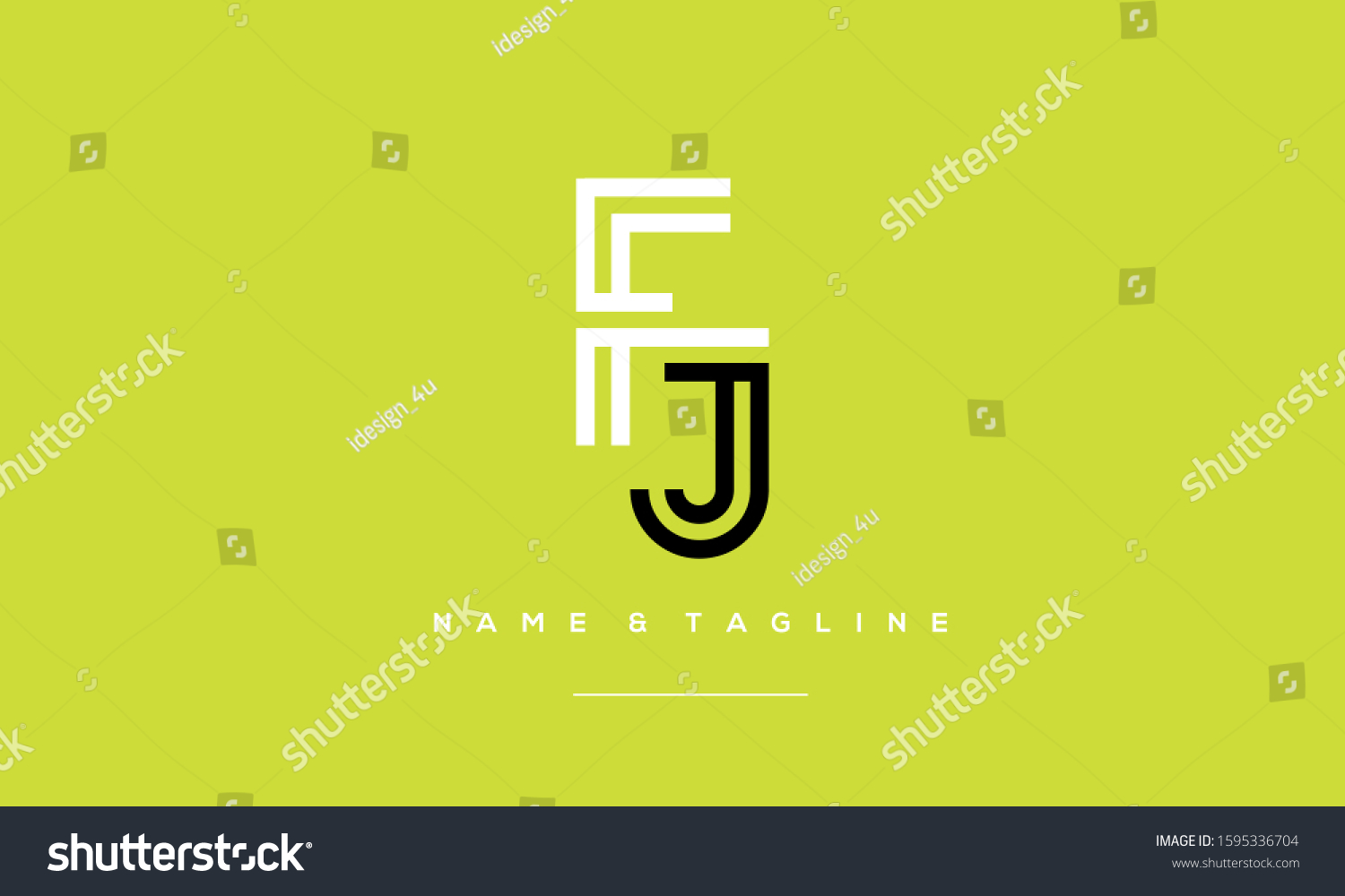 Alphabet Letters Monogram Icon Logo Fjjfj Stock Vector (Royalty Free ...