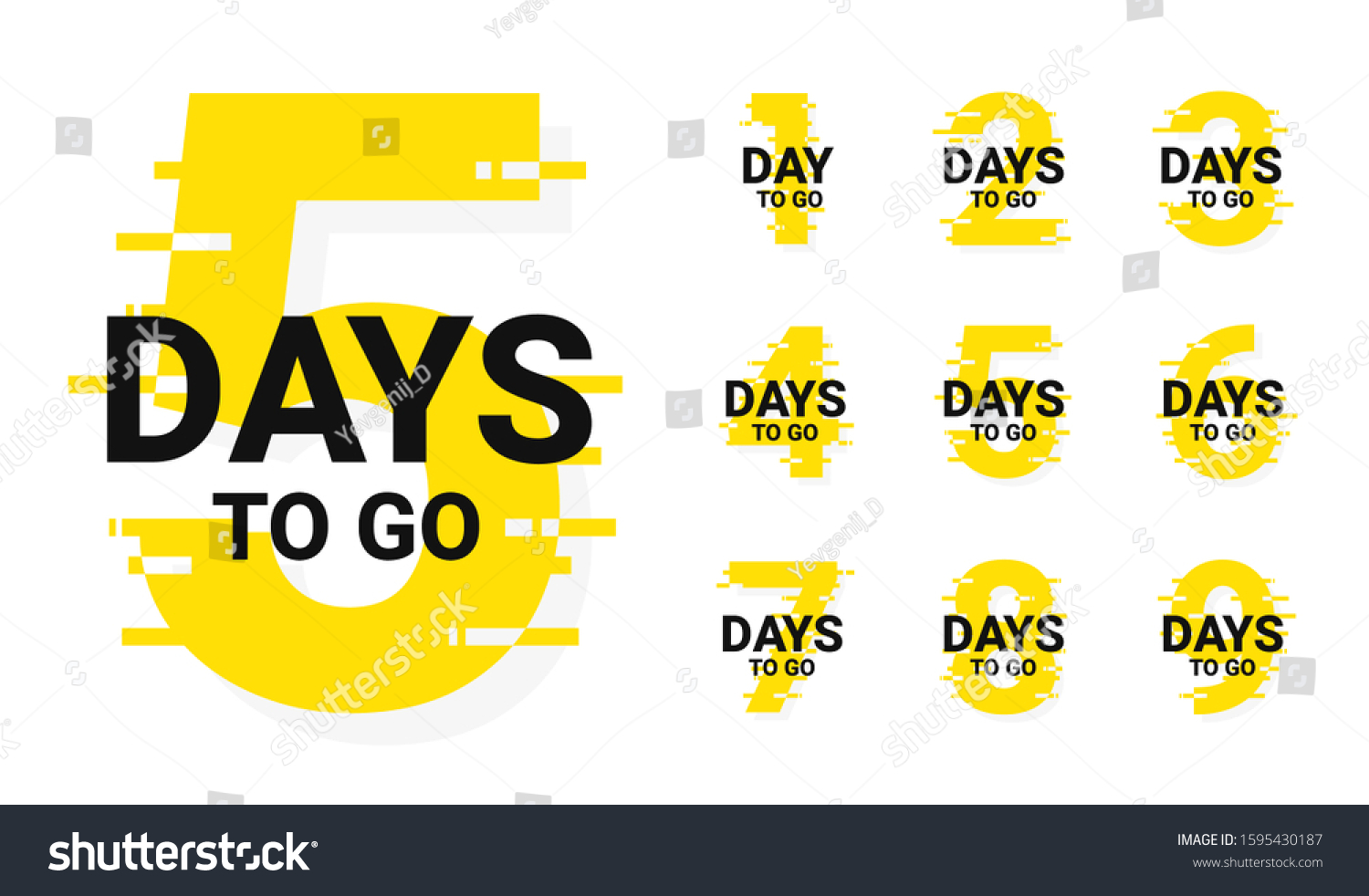 Countdown Badges Number Days Left Go Stock Vector (Royalty Free ...