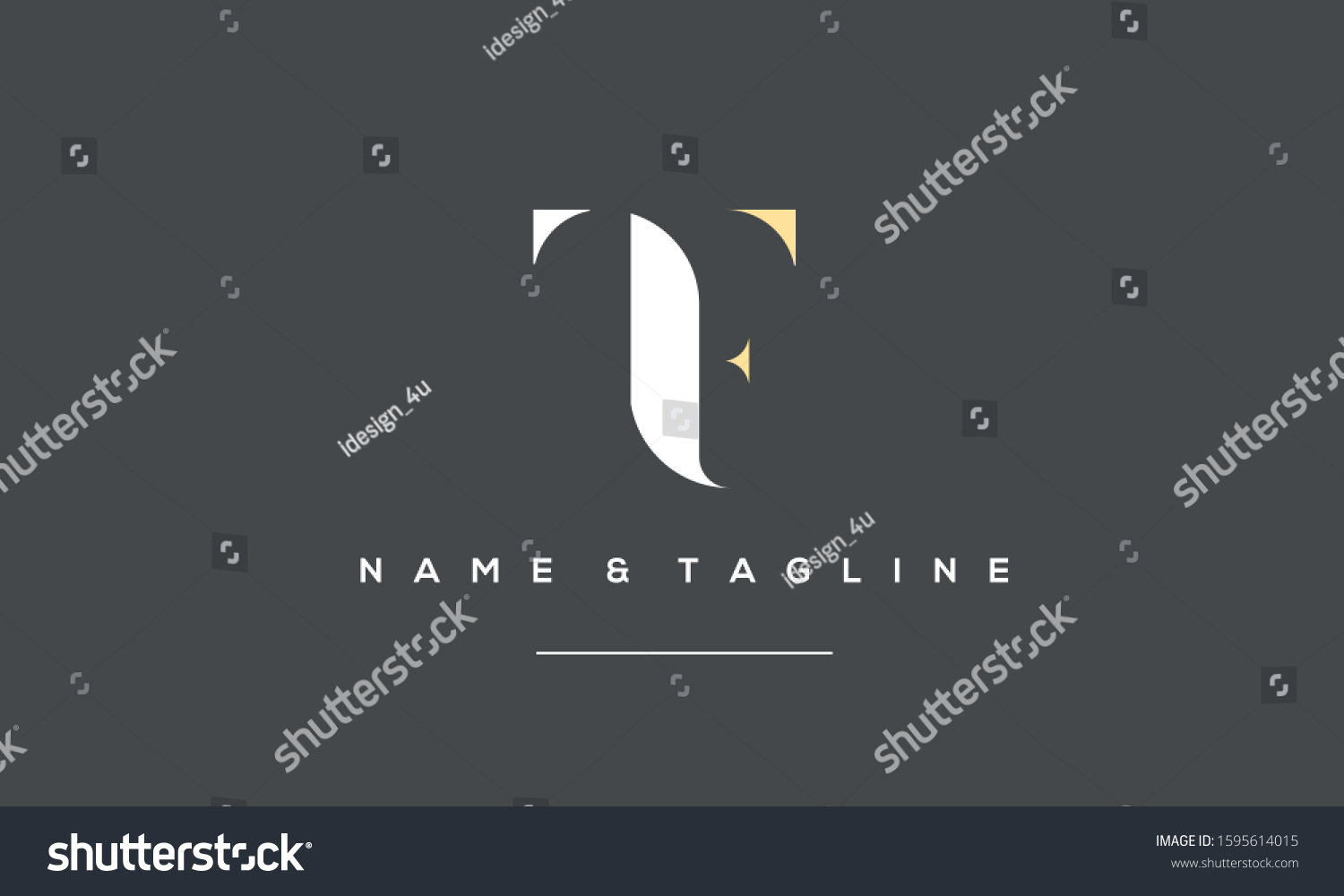 Alphabet Letters Monogram Icon Logo Tfftt Stock Vector (Royalty Free ...