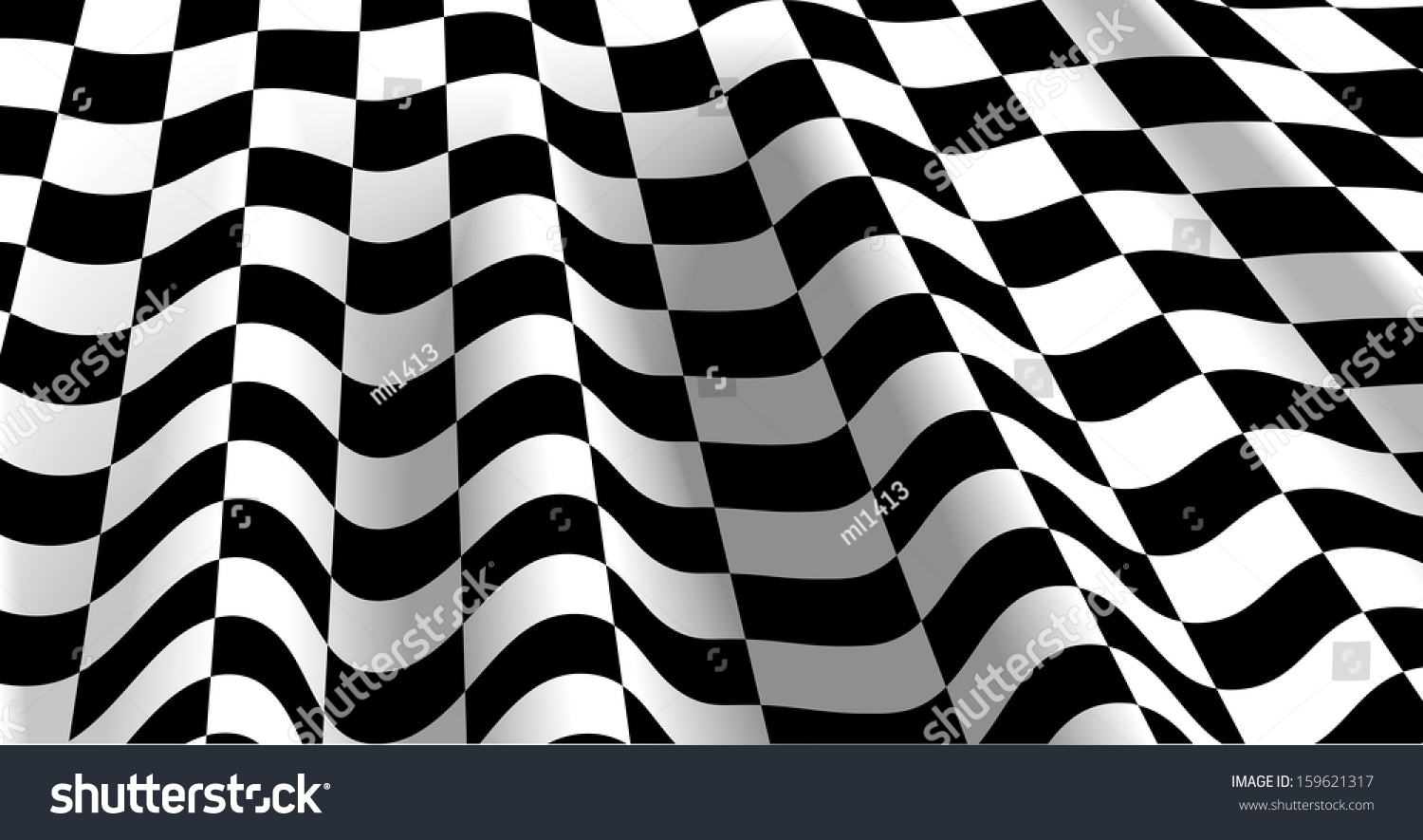 Checkered Flag Abstract Vector Illustration Isolated Stock Vector 