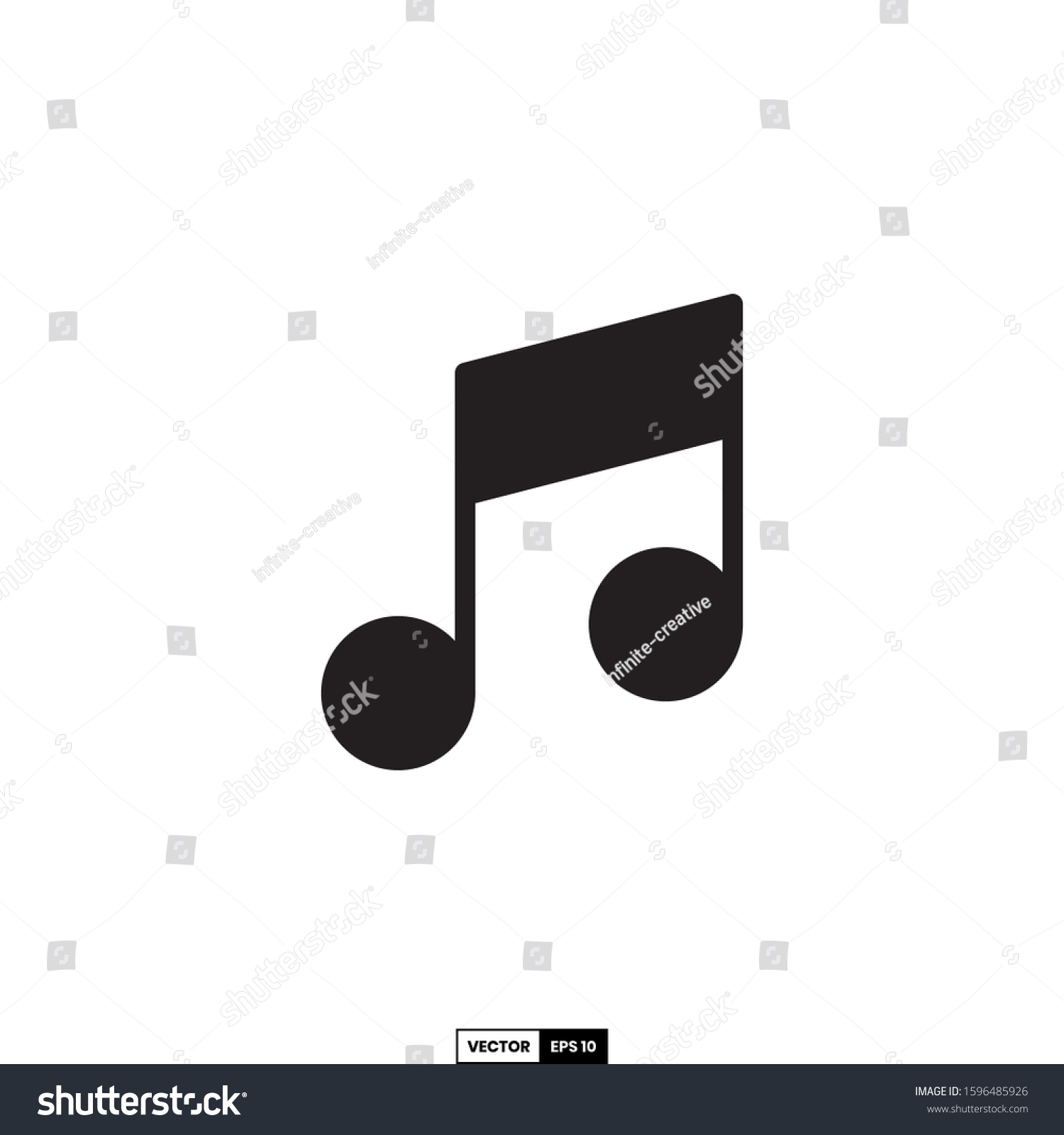 Music Note Icon Design Inspiration Vector Stock Vector (Royalty Free ...