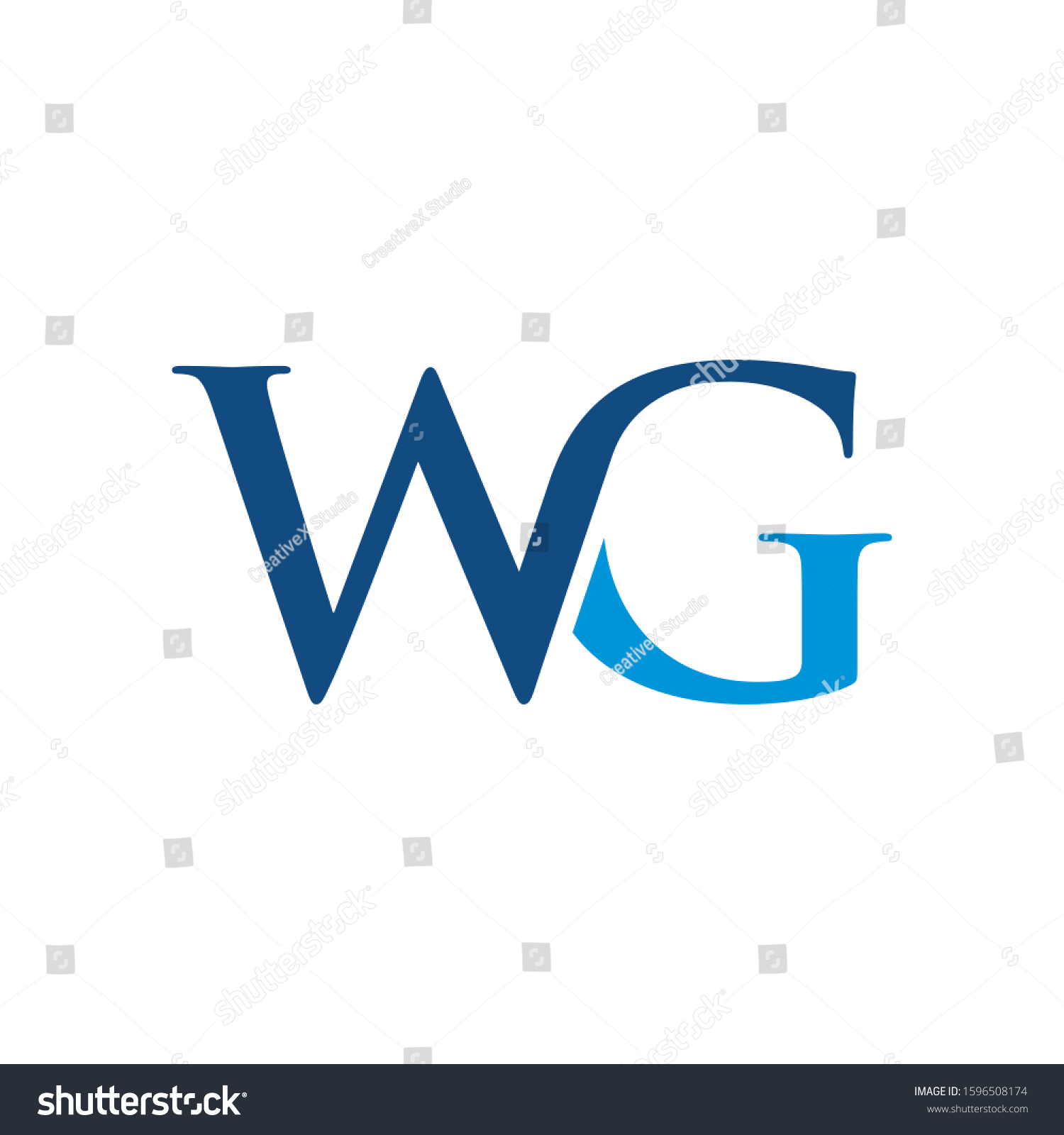 Wg Logo Can Be Used Company Stock Vector (Royalty Free) 1596508174 ...