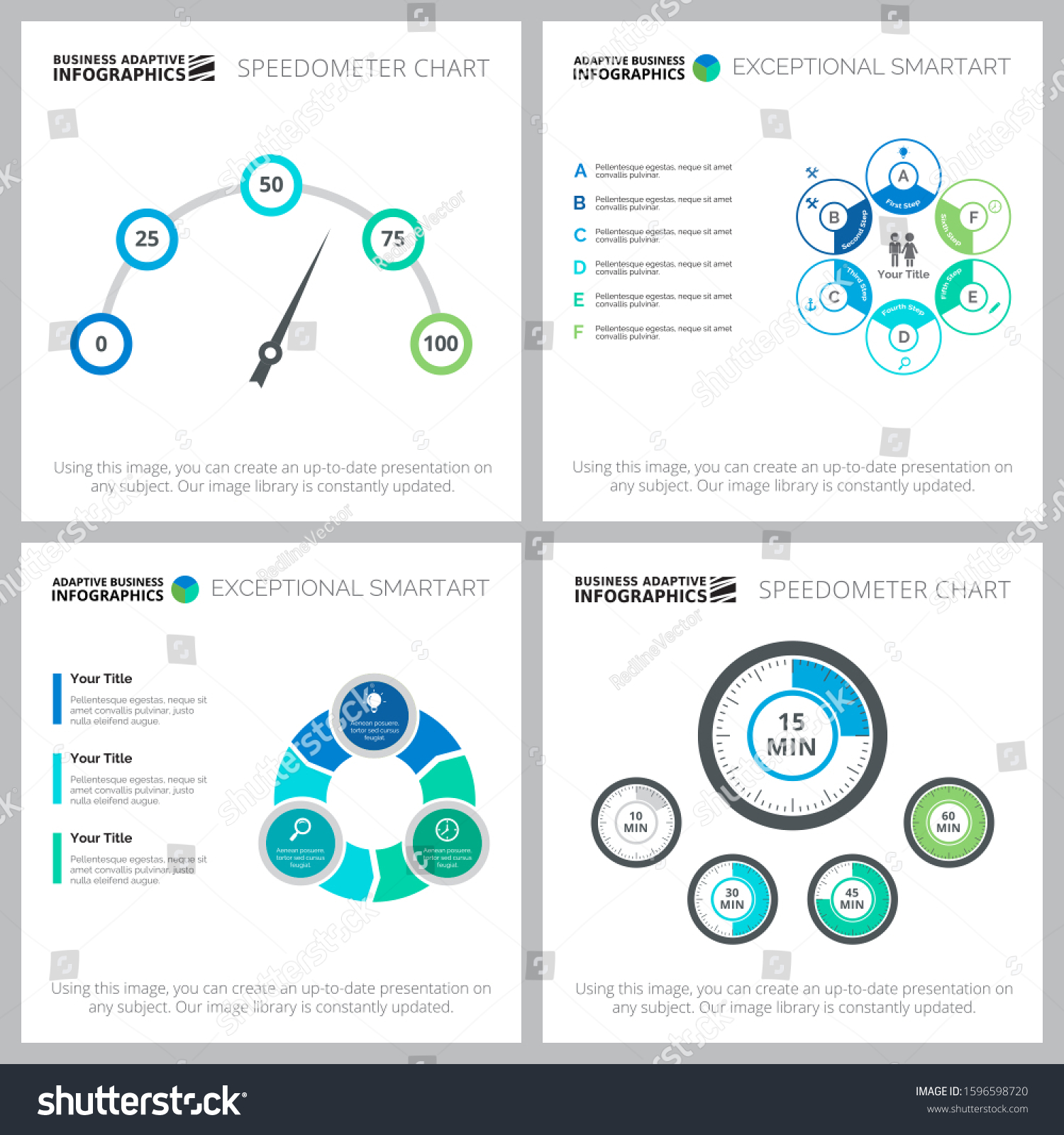 Collage Creative Infographic Diagrams Geometric Elements Stock Vector ...