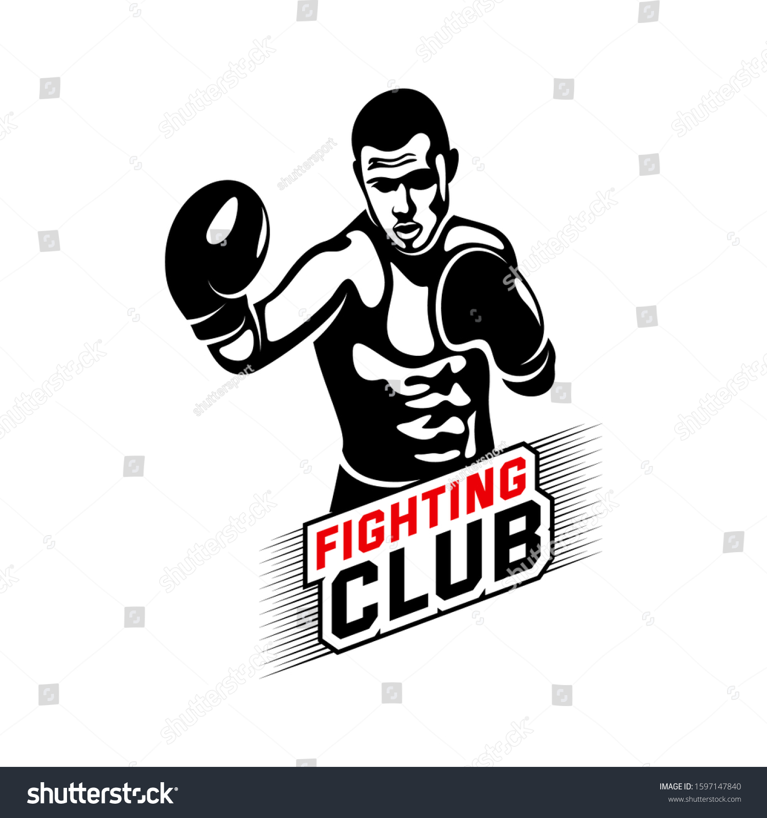 Boxing Logo Design Vector Template Muay Stock Vector (Royalty Free ...