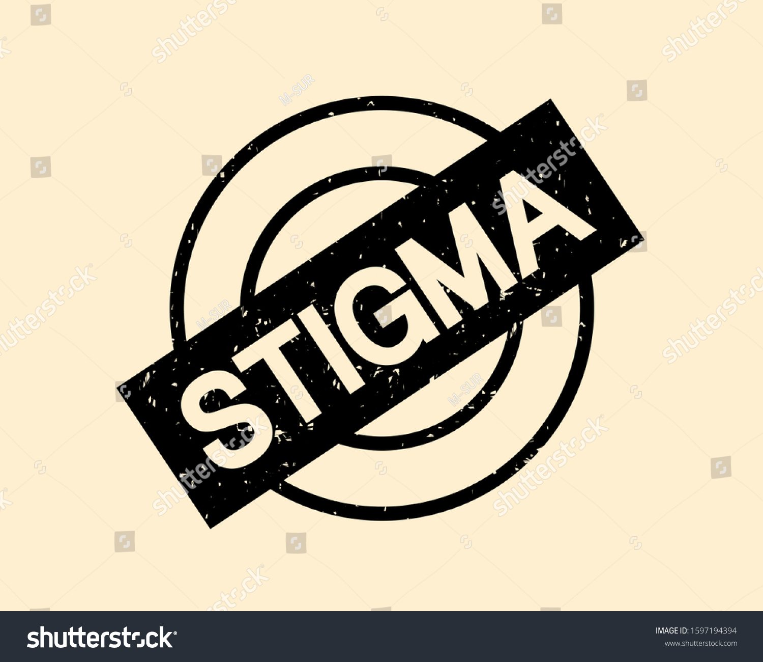 Stigma Being Stigmatized Rounded Rubber Stamp Stock Vector (Royalty ...