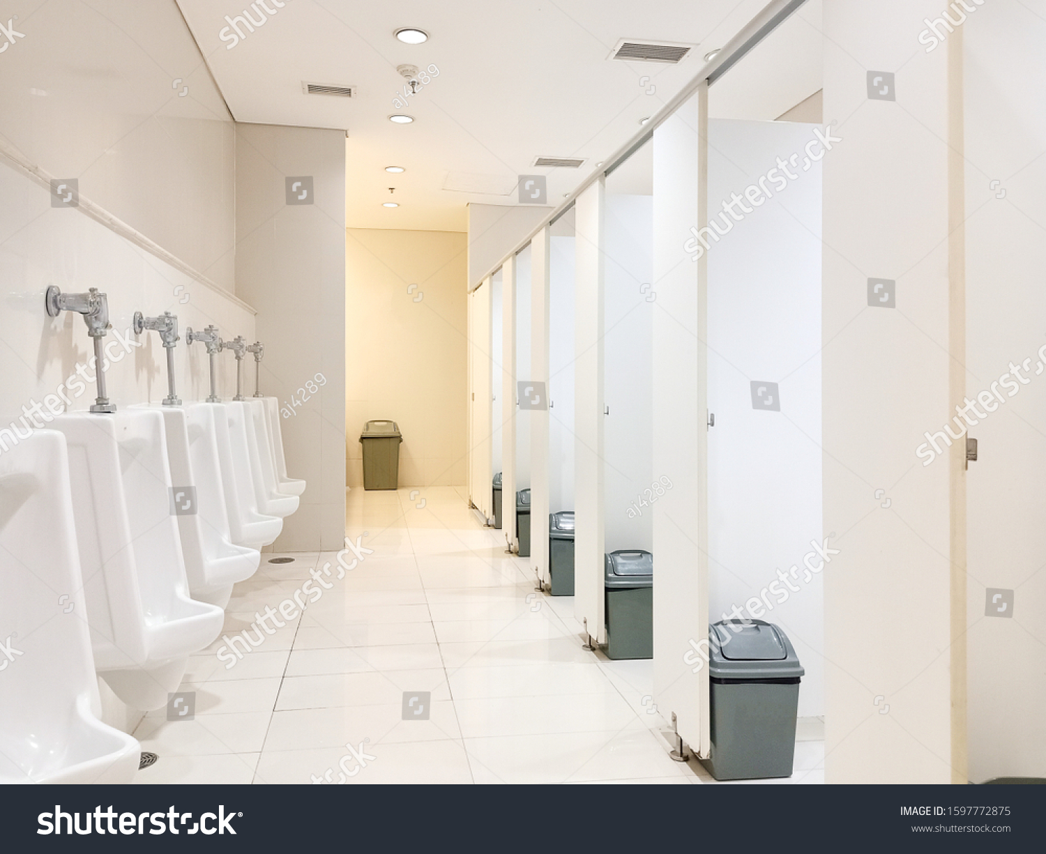 Interior Background Public Toilet Office Thailandurinal Stock Photo ...