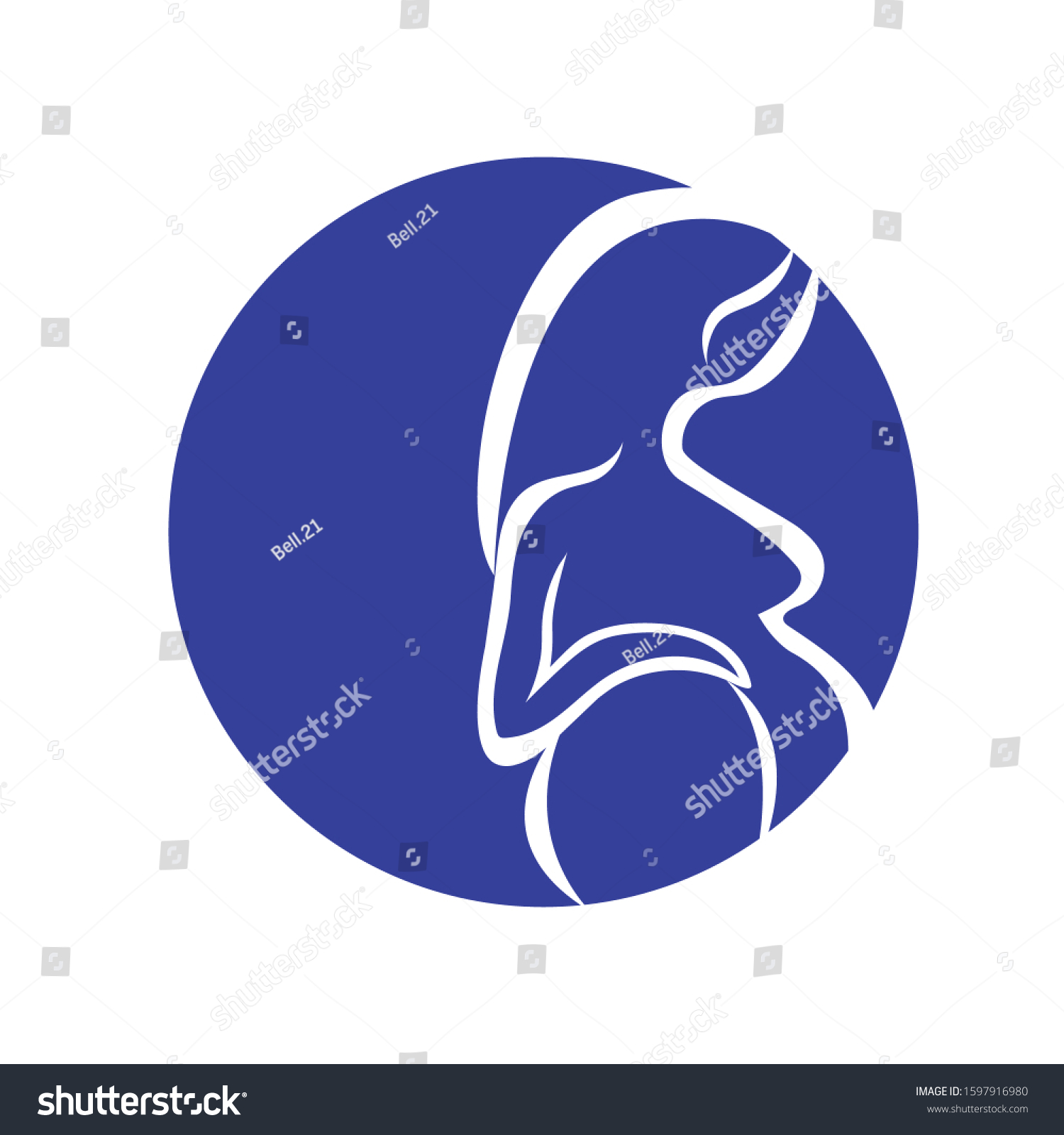 Pregnant Woman Symbol Stylized Vector Sketch Stock Vector Royalty Free 1597916980 Shutterstock 