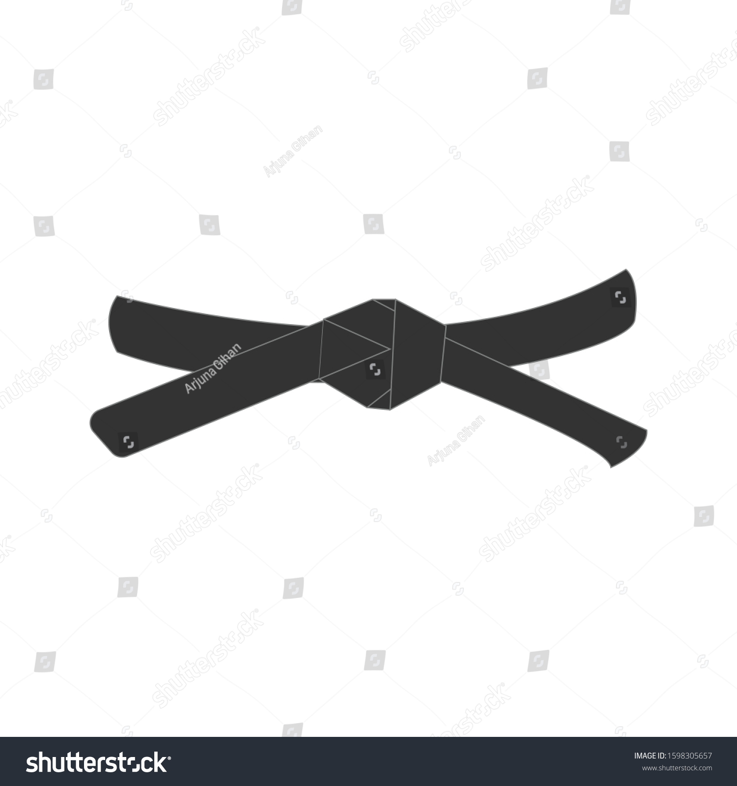 Black Belt Simple Illustration Clip Art Stock Vector (Royalty Free ...