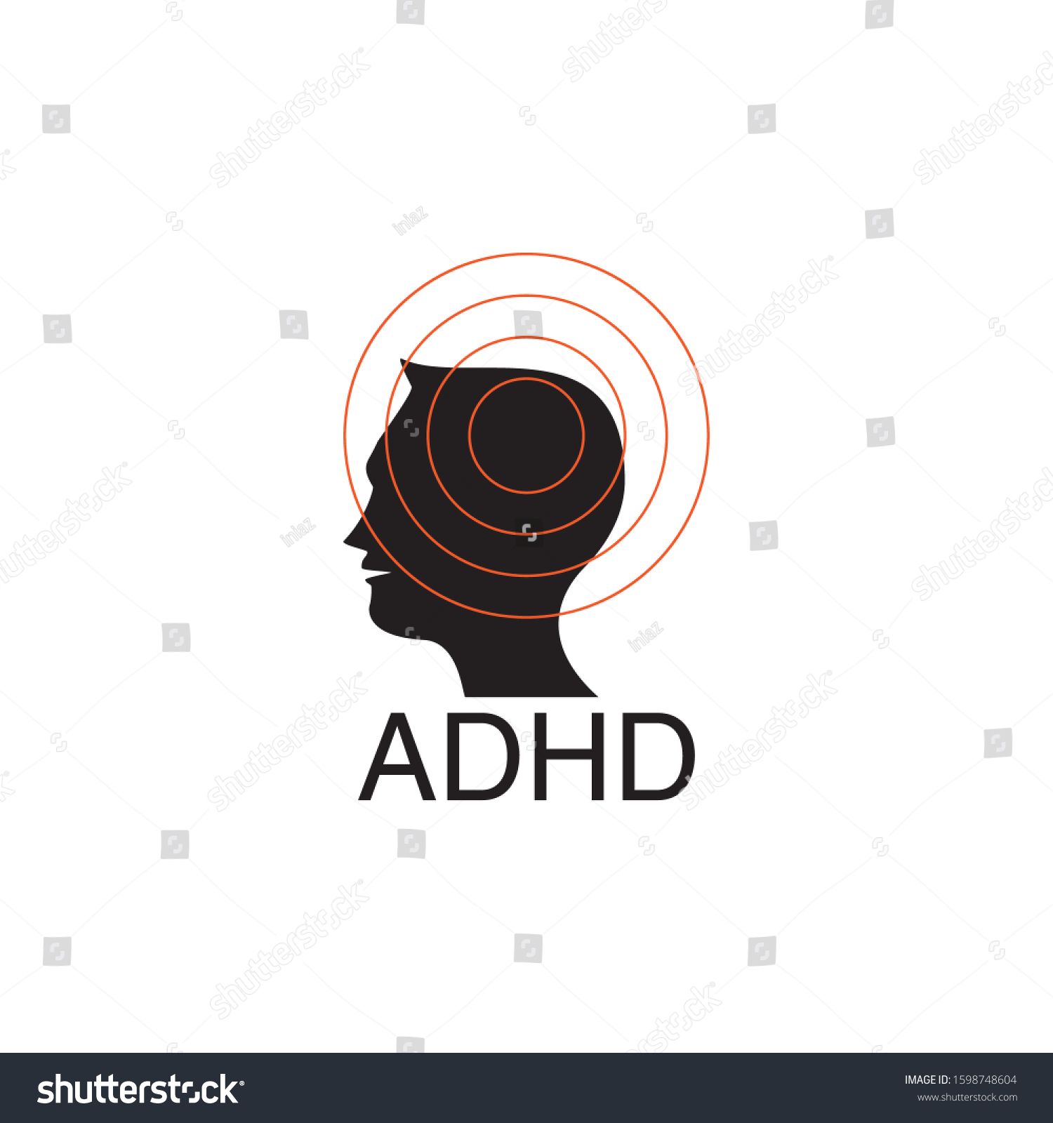 Adhd Attention Deficit Hyperactivity Disorder Medical Stock Vector 