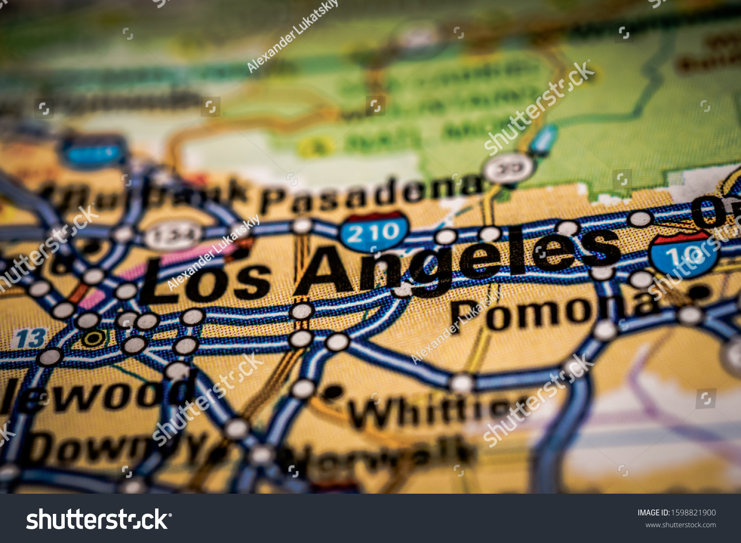 Los Angeles Usa Map Travel Background Stock Photo 1598821900 | Shutterstock