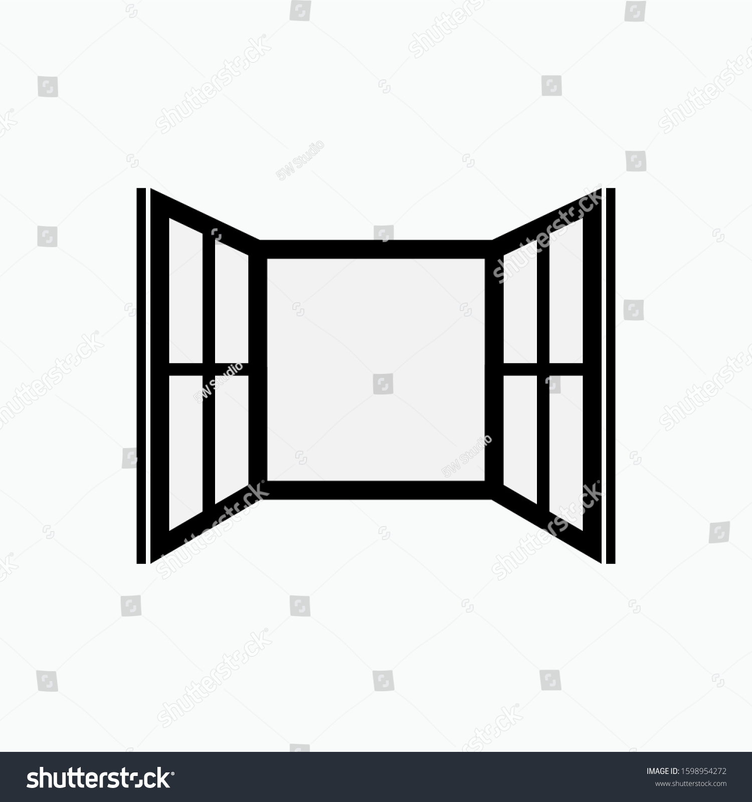 Window Icon Architecture Element Illustration Simple Stock Vector ...