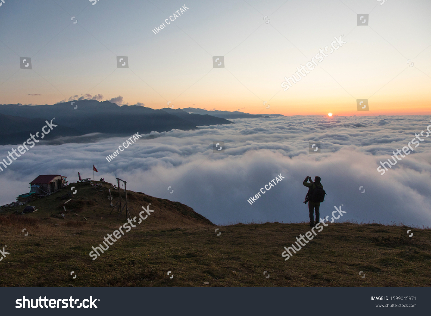 Above Clouds Huser Plateau Camlihemsin Rize Stock Photo ...