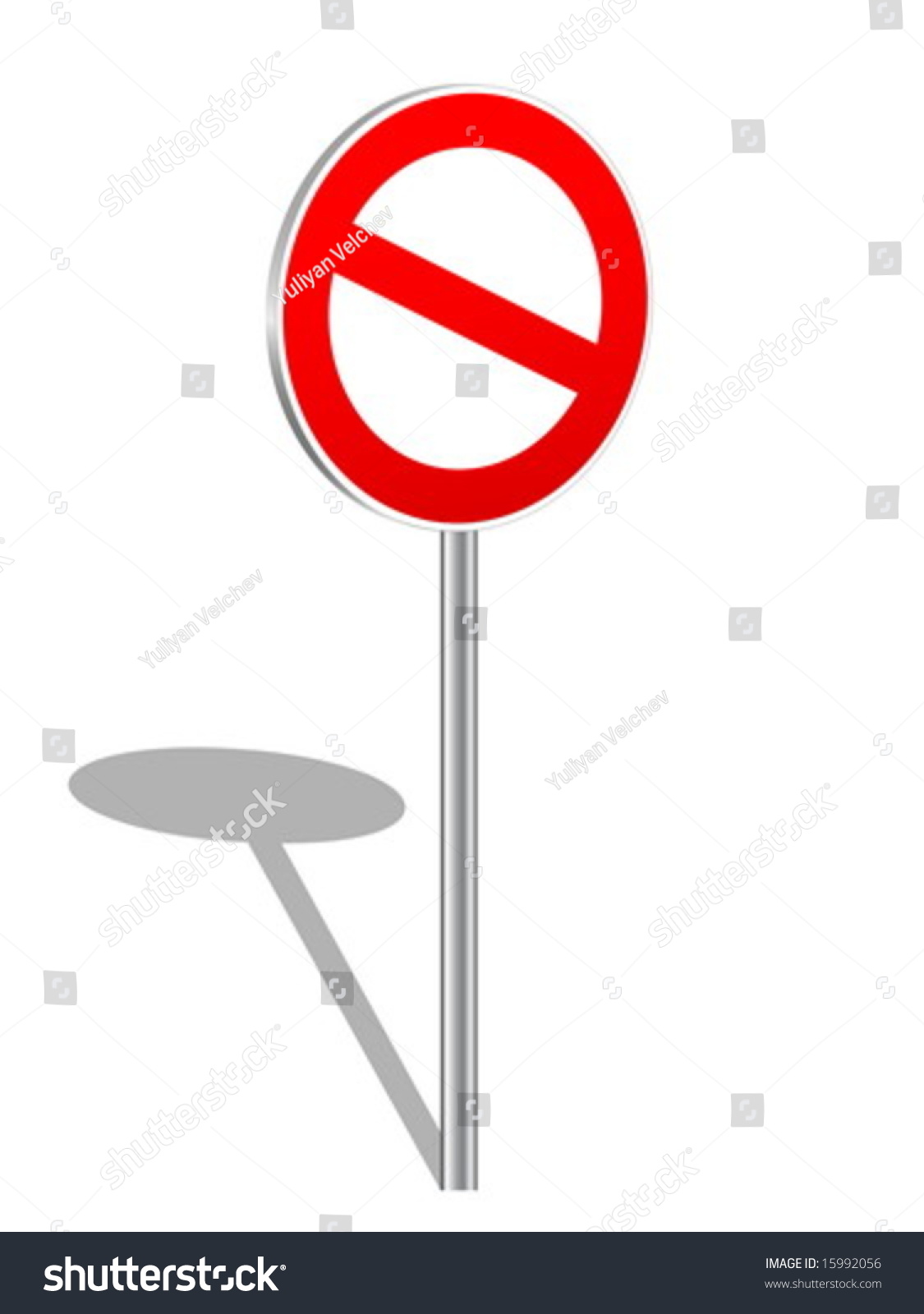 3d Prohibition Sign Isolated On White Stock Vector (Royalty Free ...