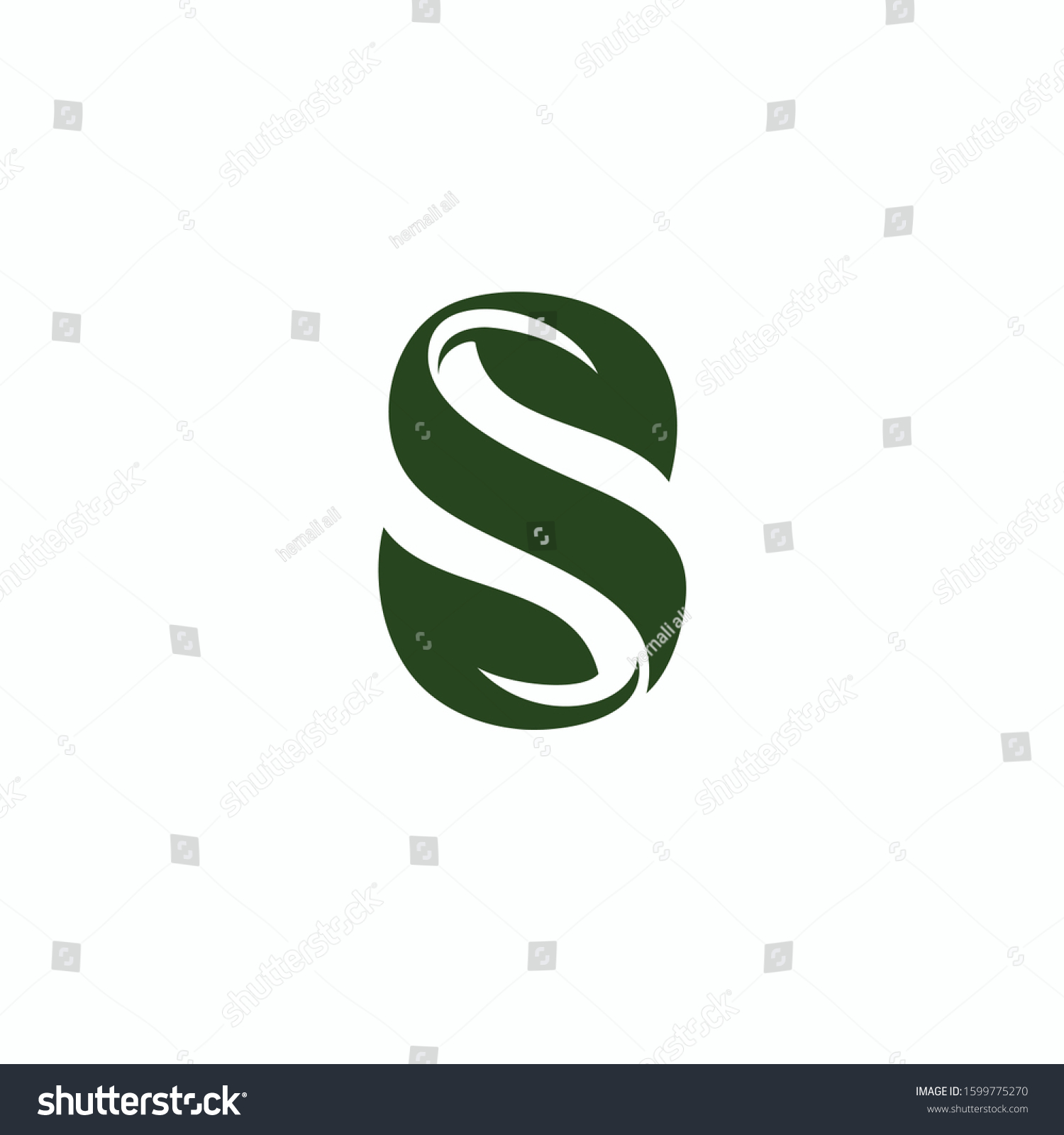 Green Leaf S Logotype Design Vector Stock Vector (Royalty Free ...