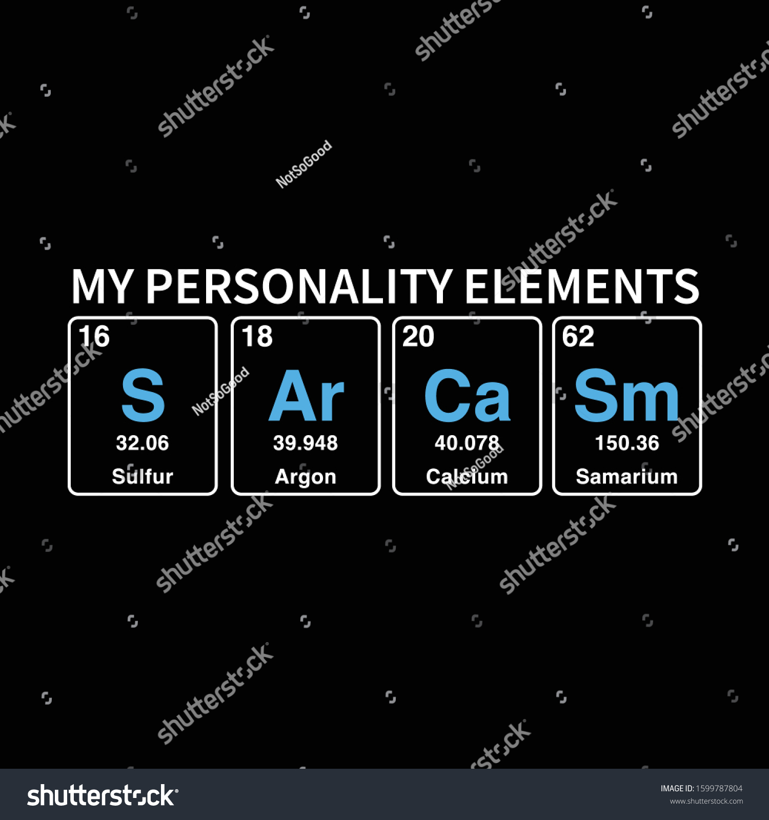 my personality elements sarcasm periodic table stock vector royalty free 1599787804 shutterstock