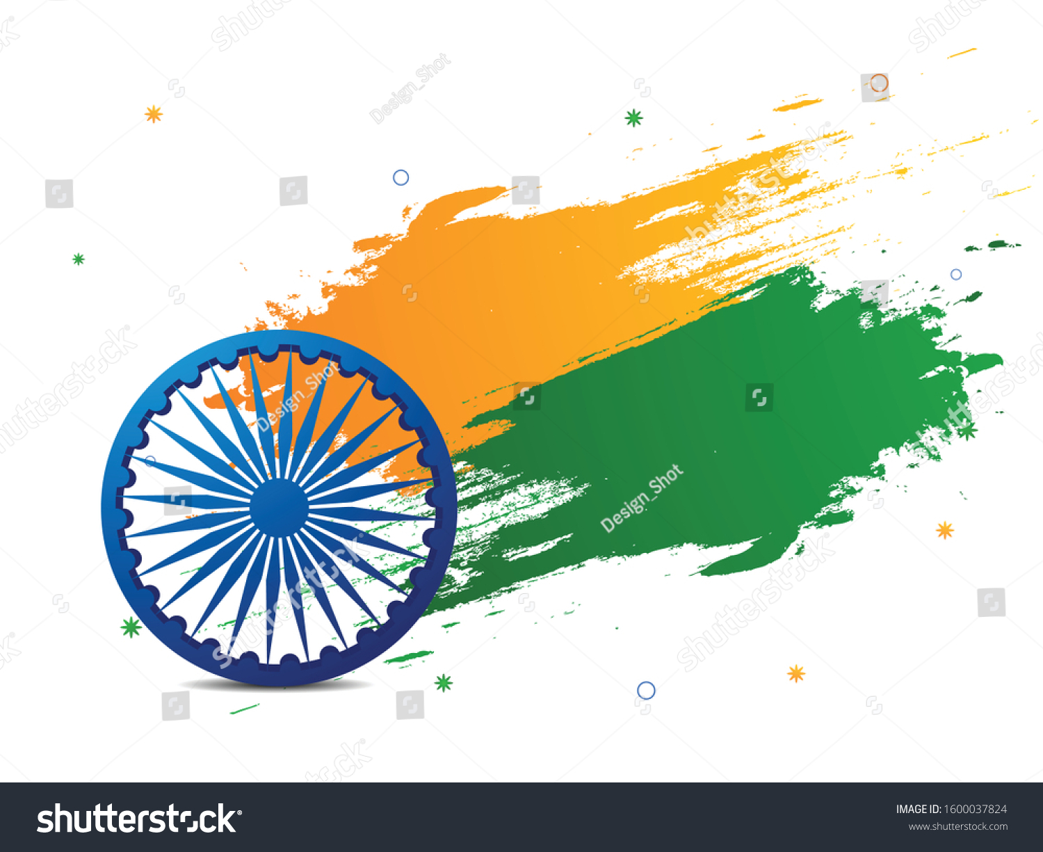 Abstract Design Indian Tricolor 3d Ashoka Stock Vector (Royalty Free ...