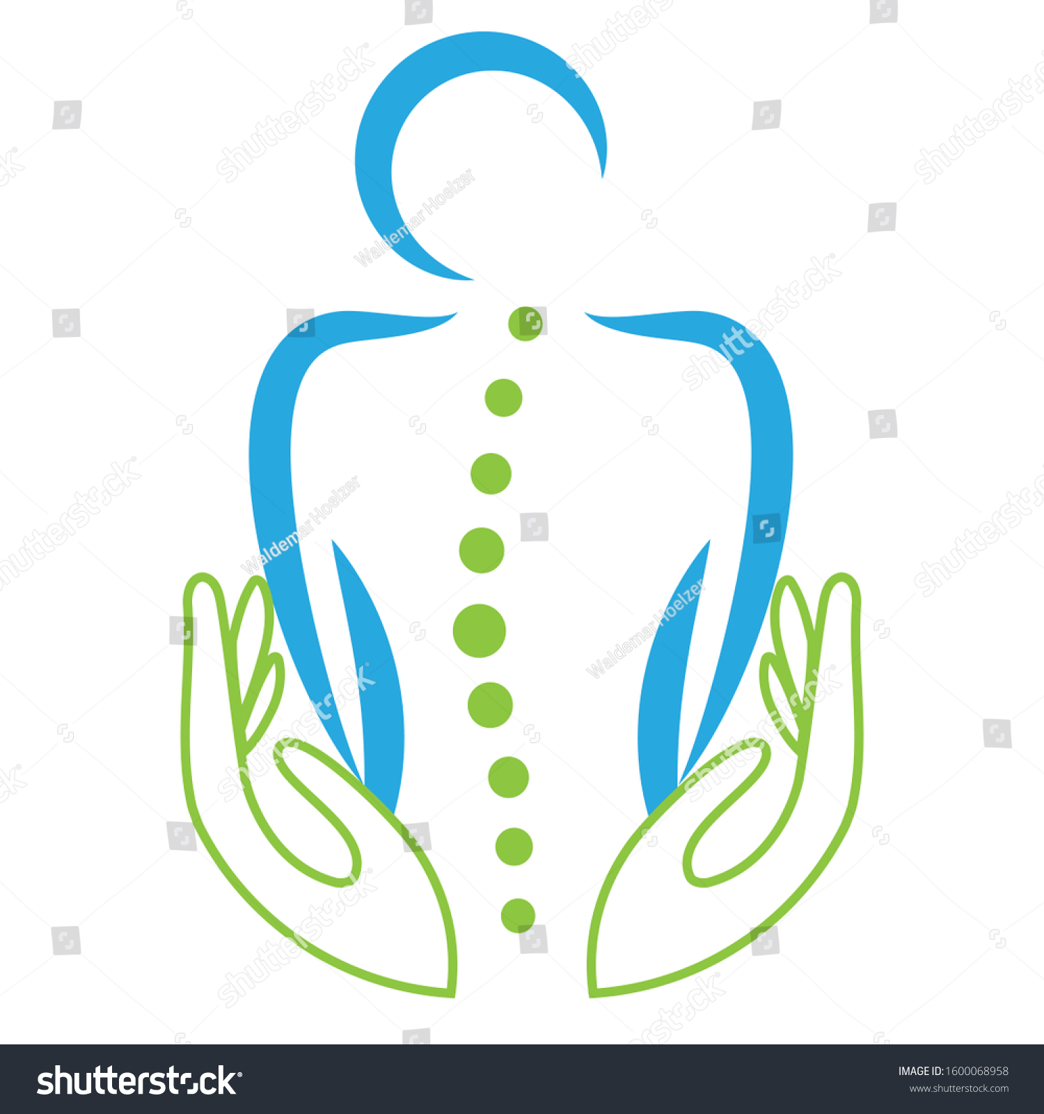 Two Hands Body Spine Massage Orthopedics Stock Vector Royalty Free 1600068958 Shutterstock 2315