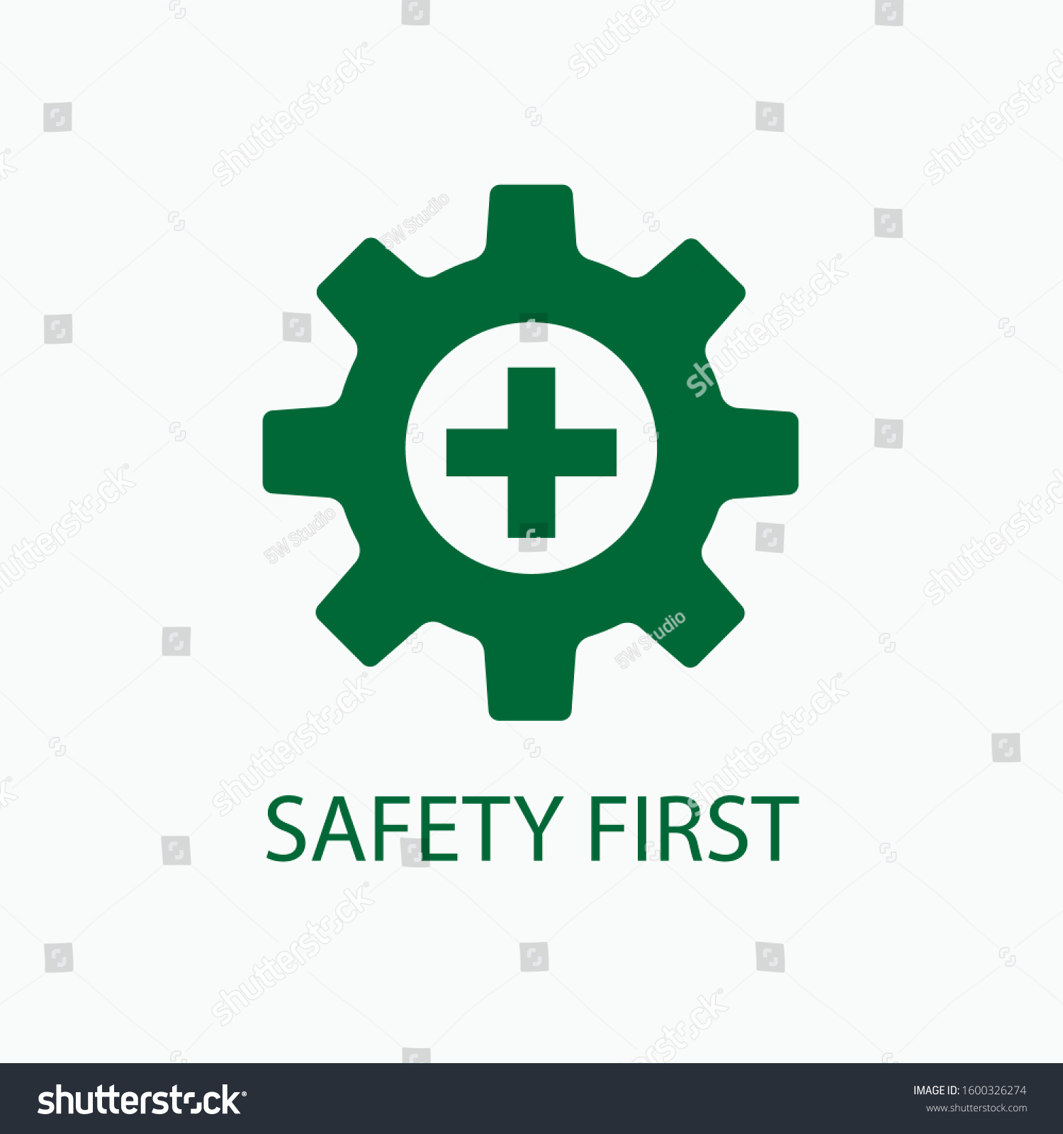 Safety First Icon Attention Illustration Simple Stock Vector (Royalty ...