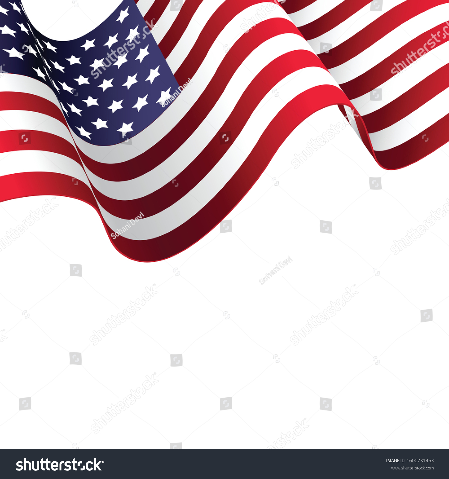 Usa Flag America Flag Symbol Stock Vector (Royalty Free) 1600731463 ...