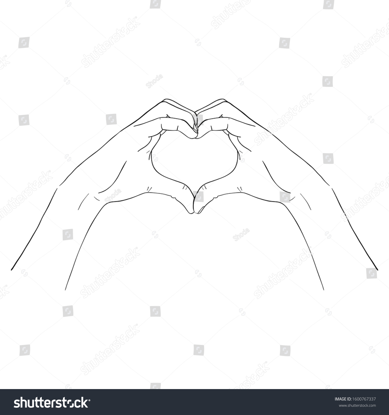 Sketch Hands Hand Drawn Vector Line Stock Vector (Royalty Free ...